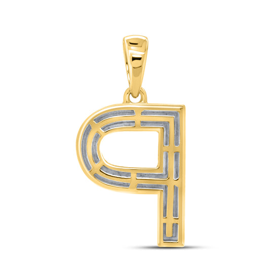 10KT YELLOW GOLD 0.34 CTW DIAMOND INITIAL P