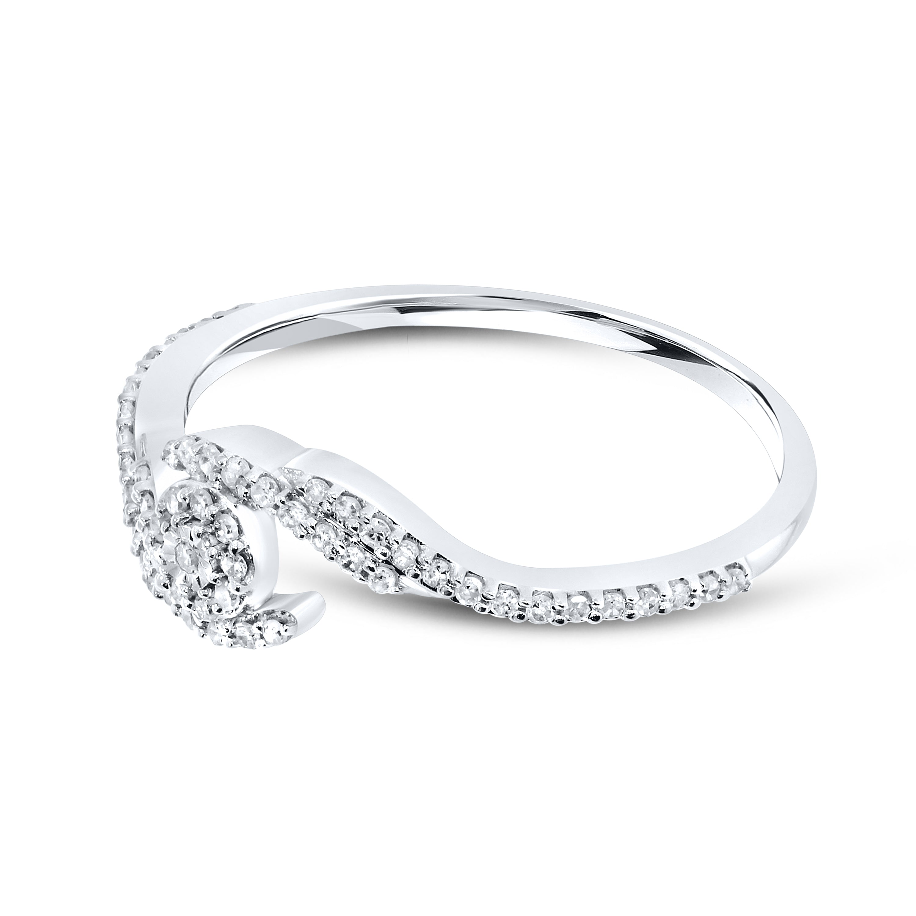 14KT WHITE GOLD DIAMOND PROMISE RING 0.17 CTW