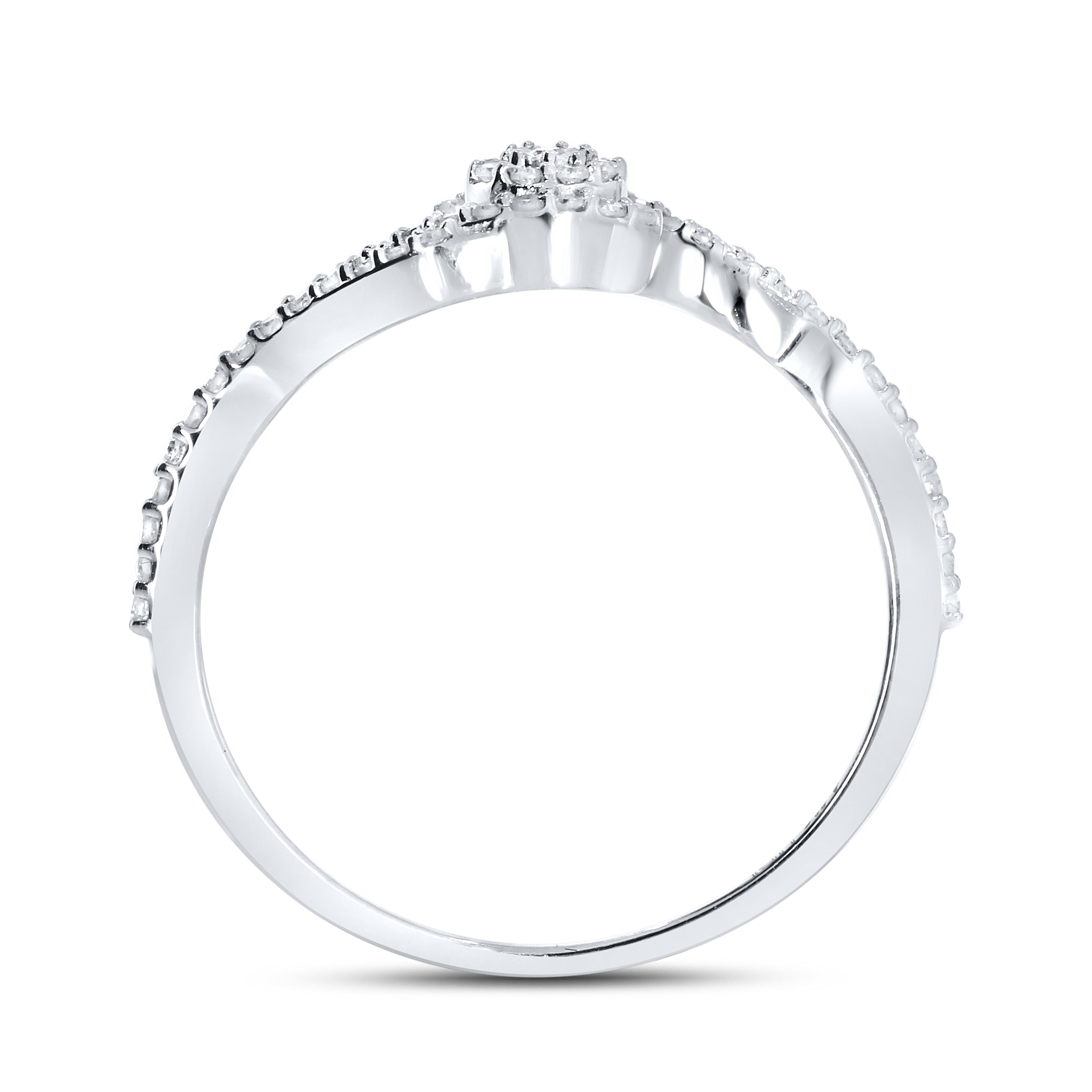 14KT WHITE GOLD DIAMOND PROMISE RING 0.17 CTW