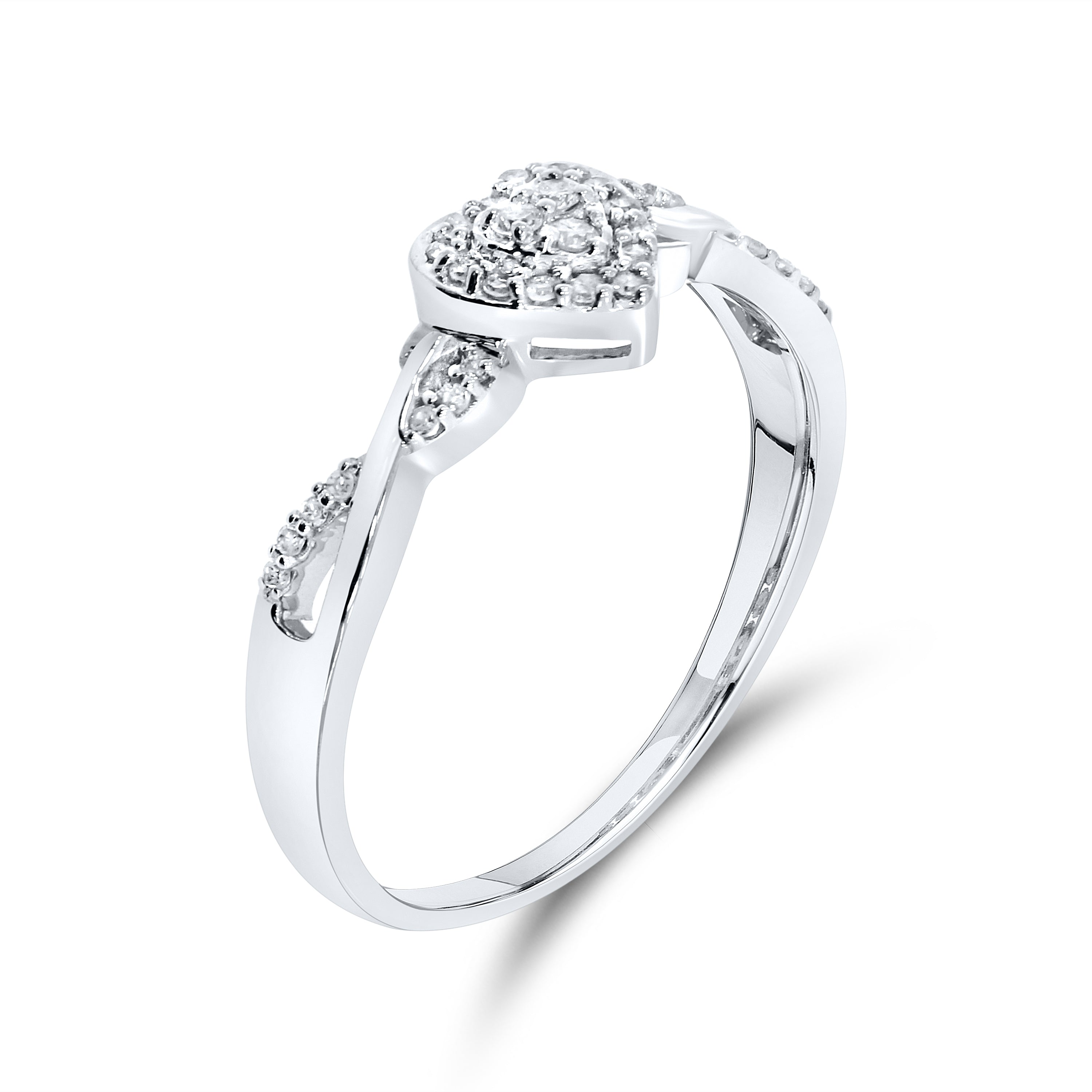 14KT WHITE GOLD DIAMOND PROMISE RING 0.12 CTW