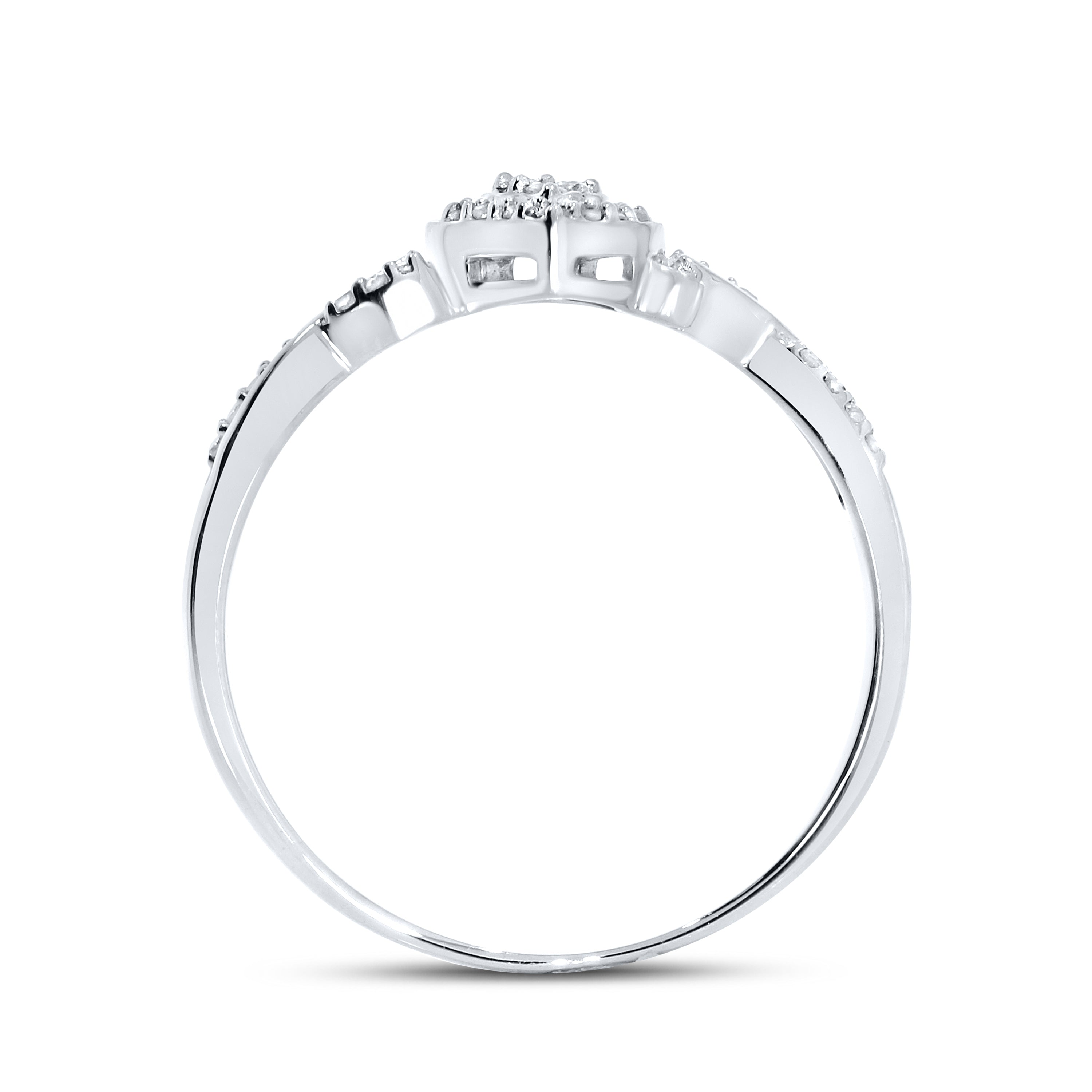 14KT WHITE GOLD DIAMOND PROMISE RING 0.12 CTW