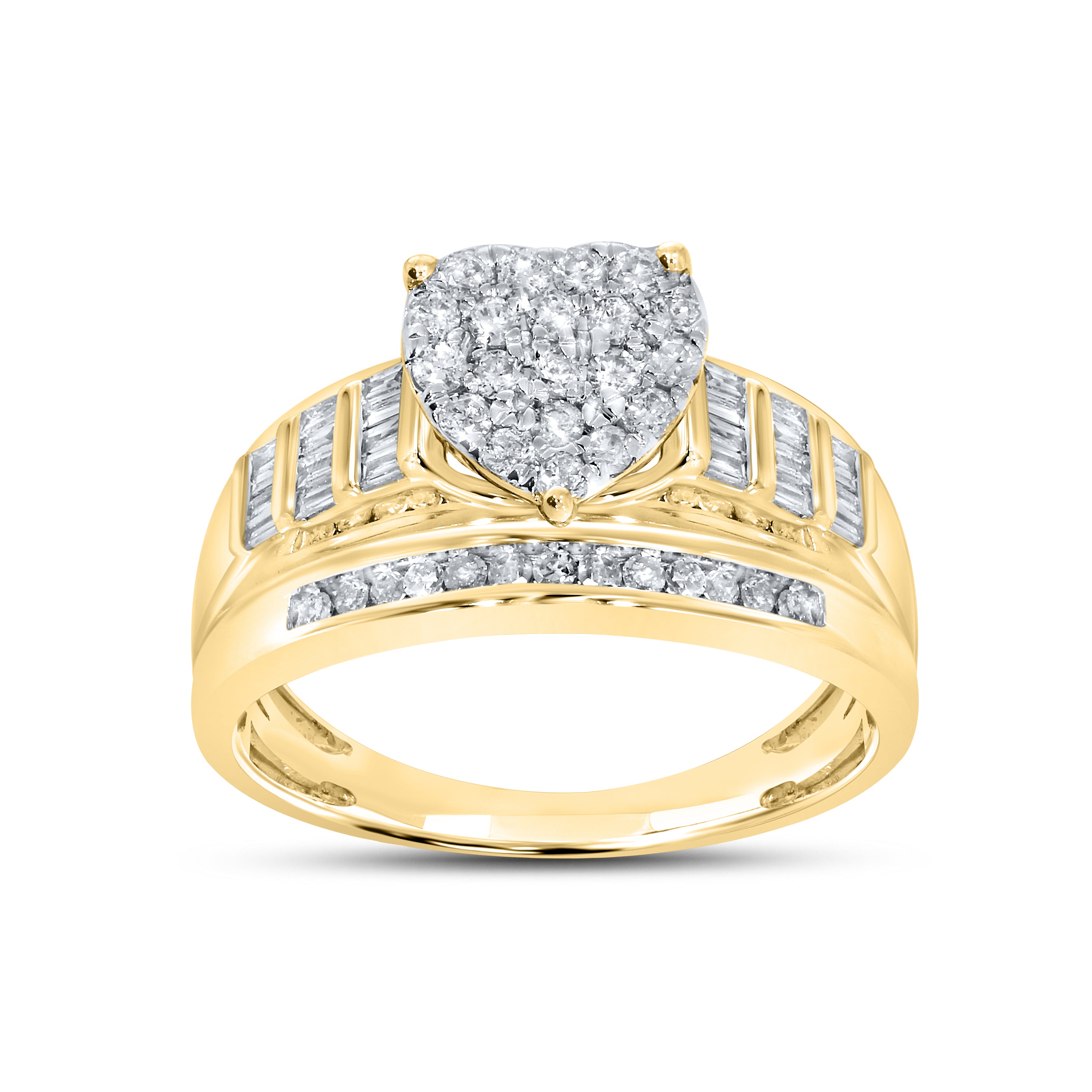 10K YELLOW GOLD DIAMOND RING 0.46 CTW
