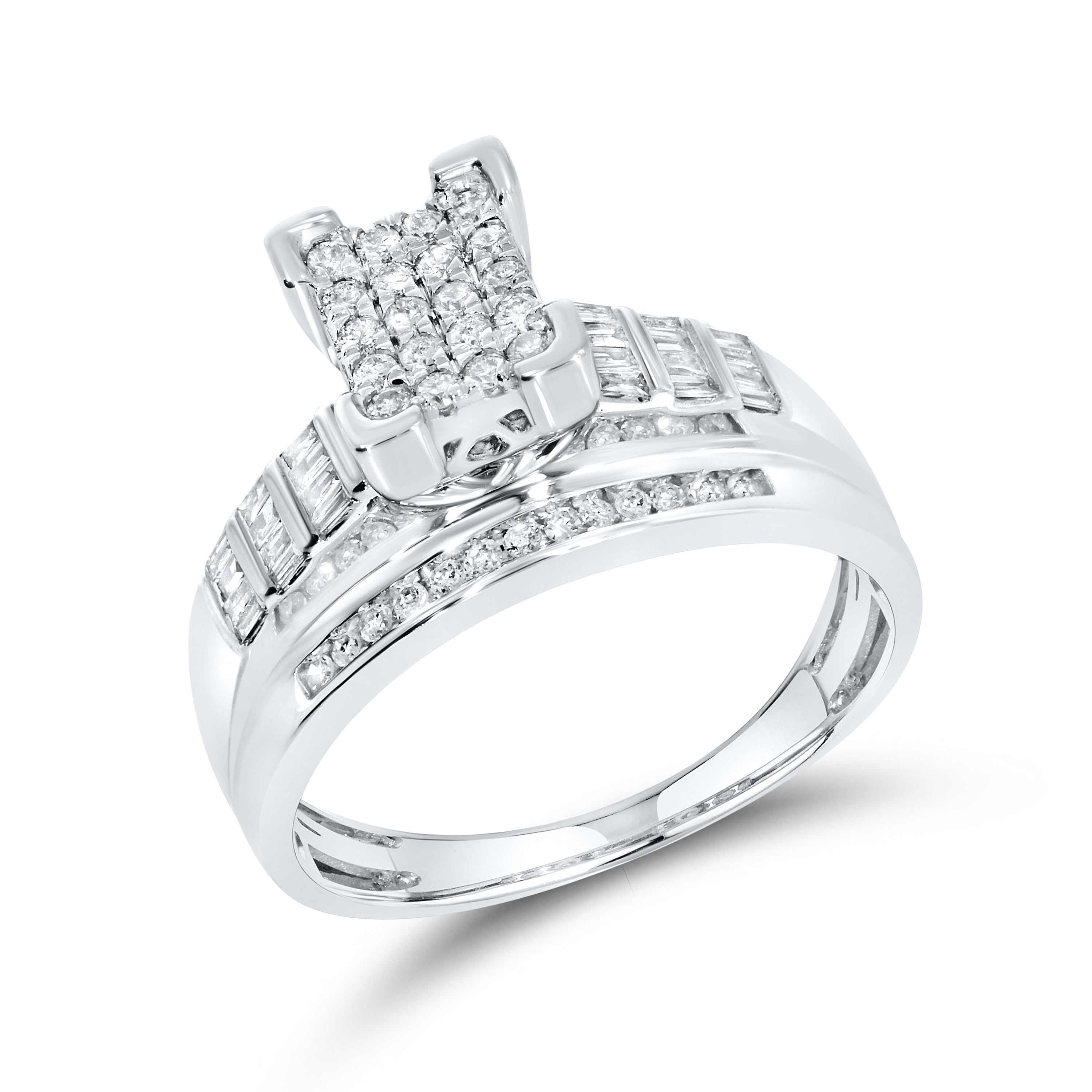 10K WHITE GOLD DIAMOND LADIES RING 0.41 CTW