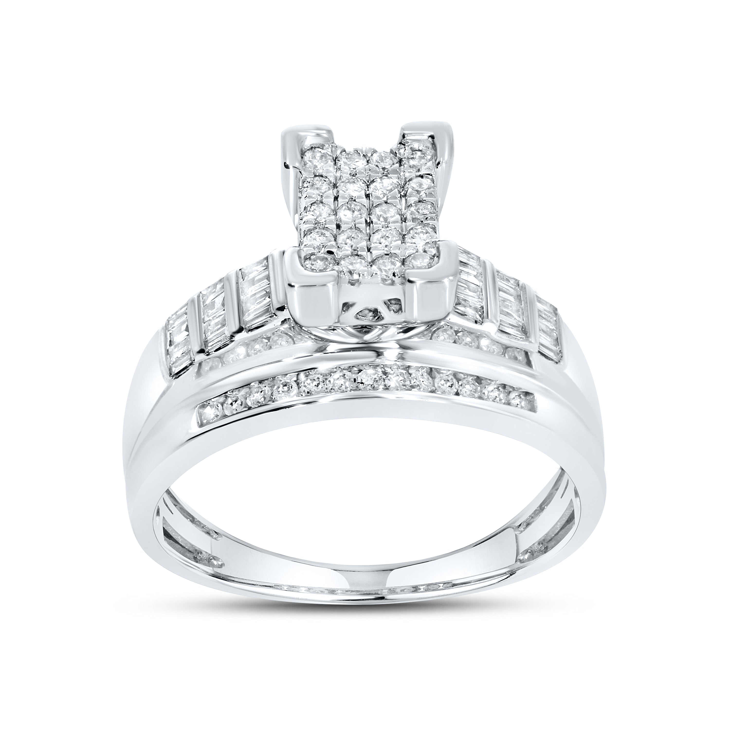 10K WHITE GOLD DIAMOND LADIES RING 0.41 CTW