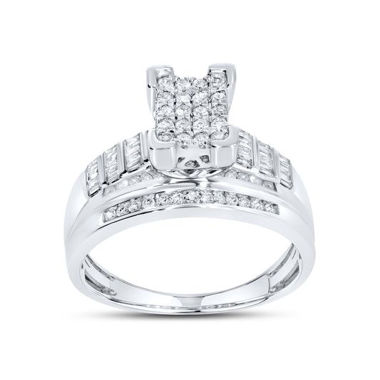 10K WHITE GOLD DIAMOND LADIES RING 0.41 CTW