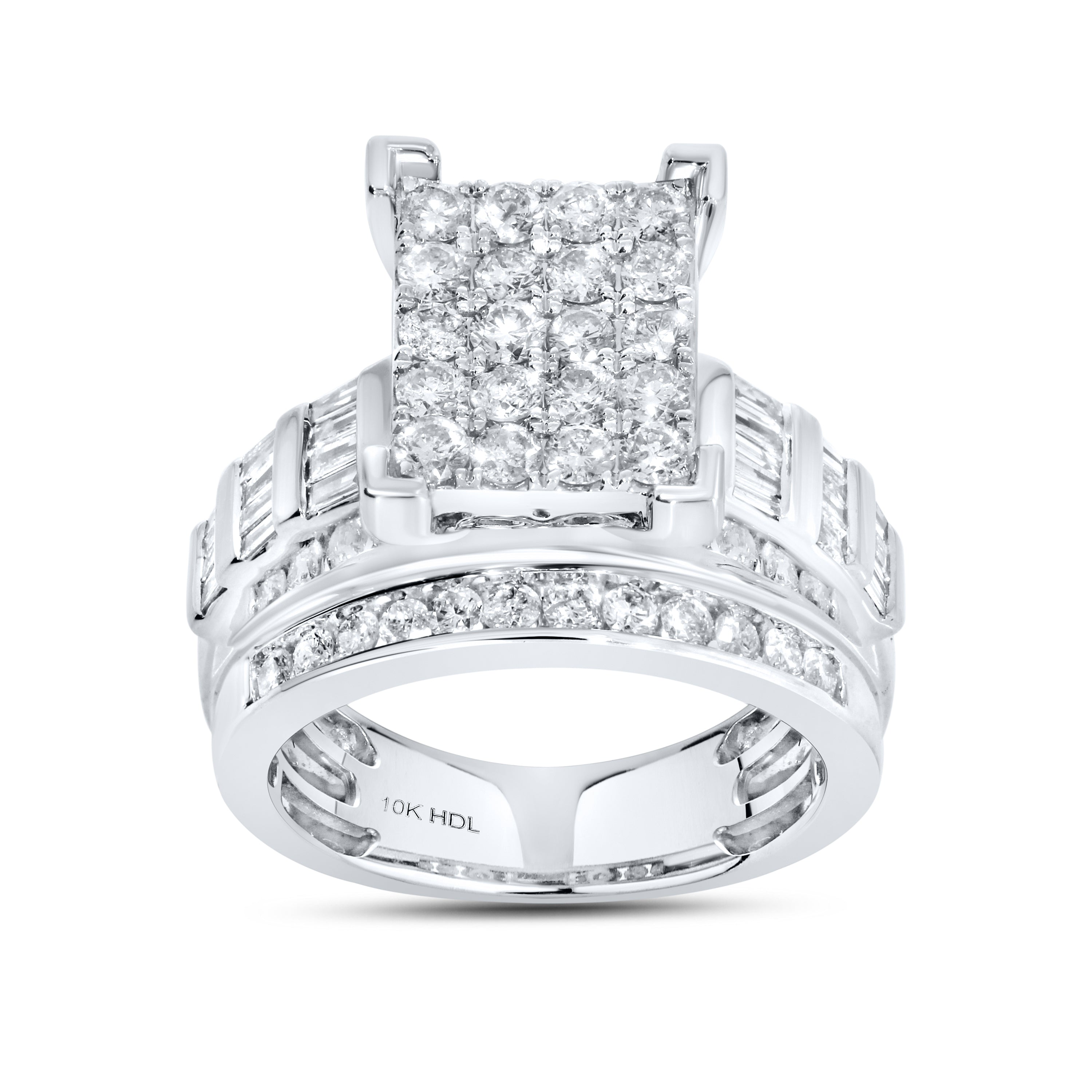 10kt White Gold 1.75 CTW Ladies Diamond Ring