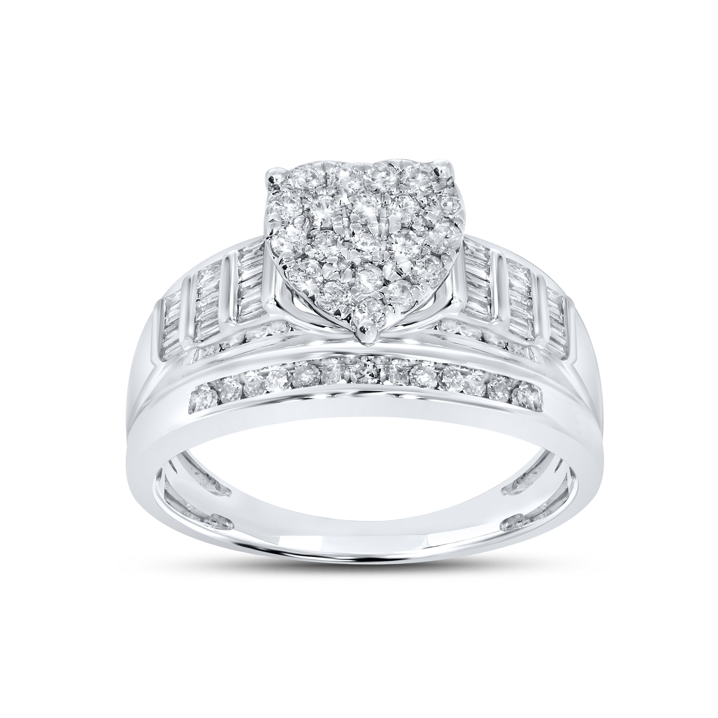 10kt White Gold 0.43 CTW Natural Diamond Ring