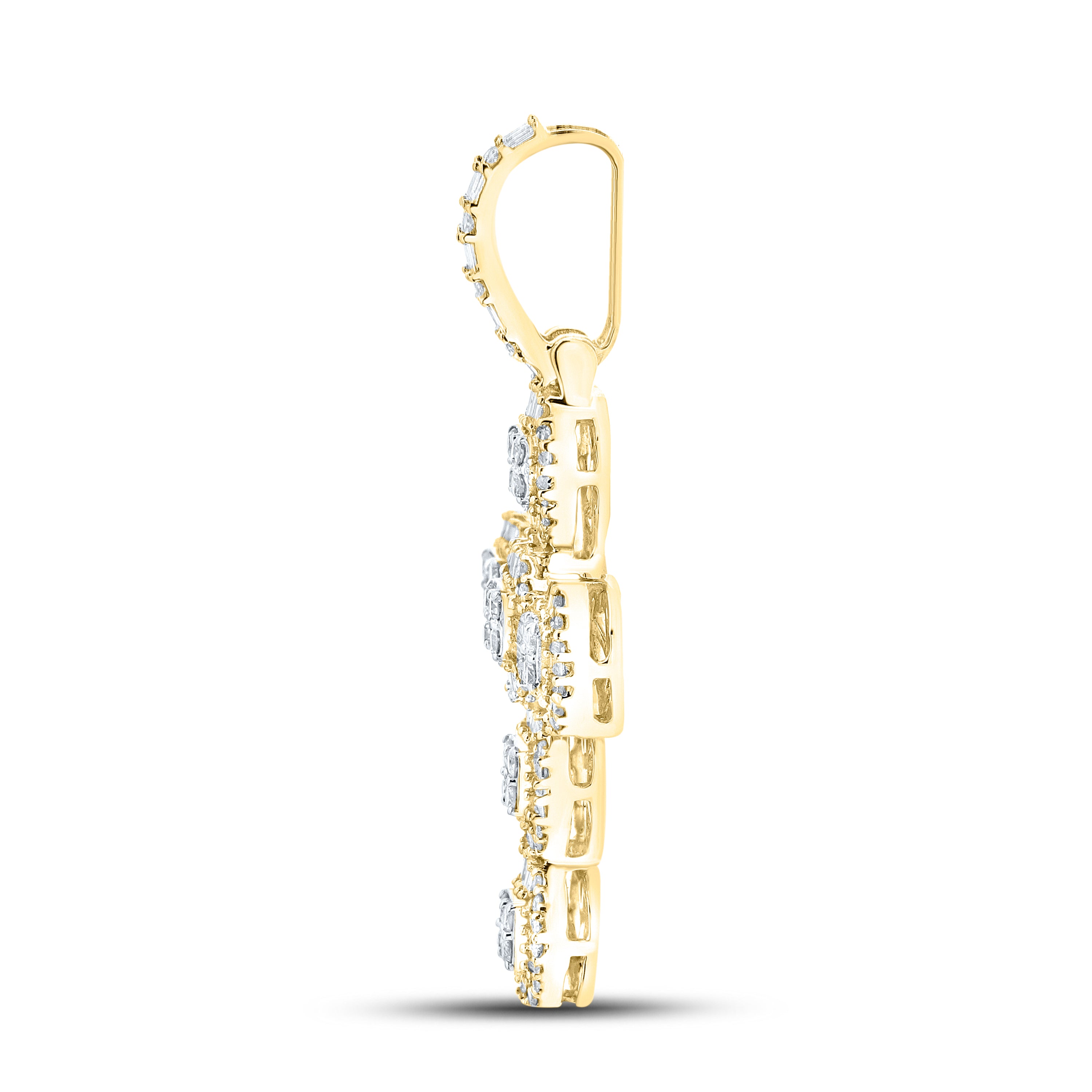 10kt Yellow Gold 0.99 CTW Diamond Cross Charm