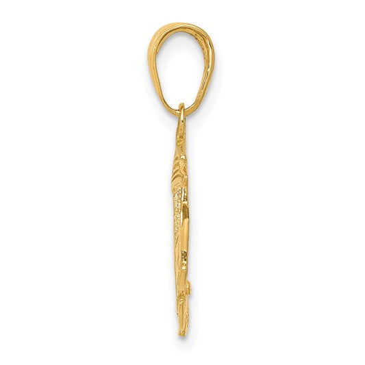 14kt Yellow Gold Cable Car Pendant