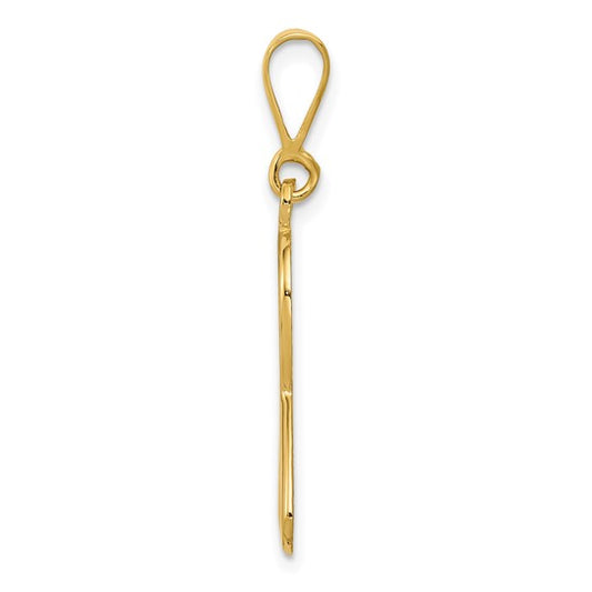 14kt Yellow Gold Heart In Awareness Pendant