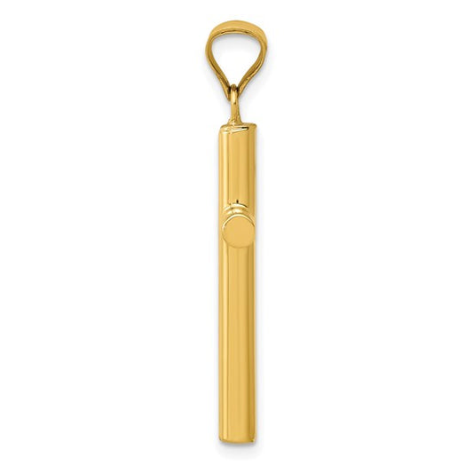 14KT Yellow Gold Polished Hollow Cross Pendant