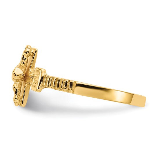 14KT Yellow Gold Gold Polished Jesus Band Ring