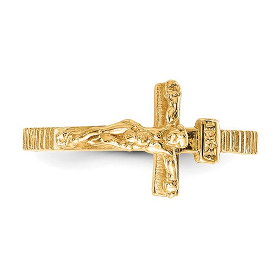 14KT Yellow Gold Gold Polished Jesus Band Ring