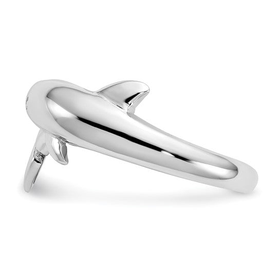 14kt White Gold Dolphin Ring