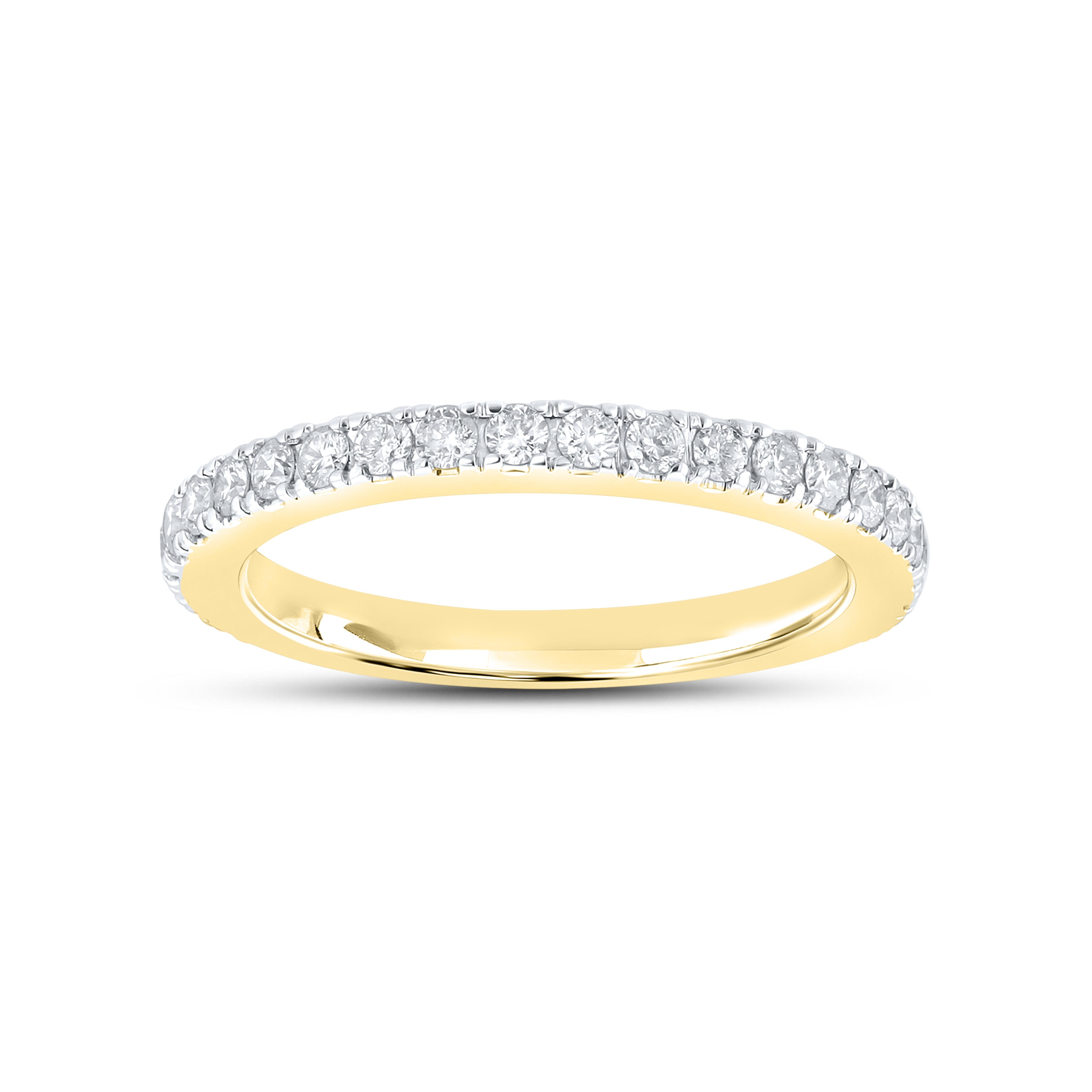 14k Yellow Gold 0.52 CTW Natural Diamond Ladies Band