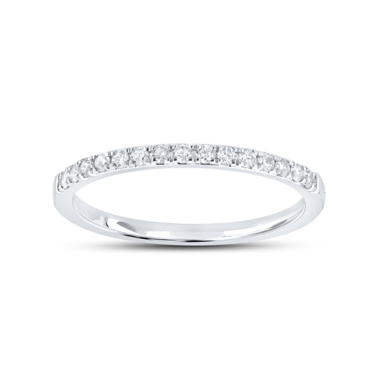 14k White Gold 0.20 CTW Ladies Diamond Band