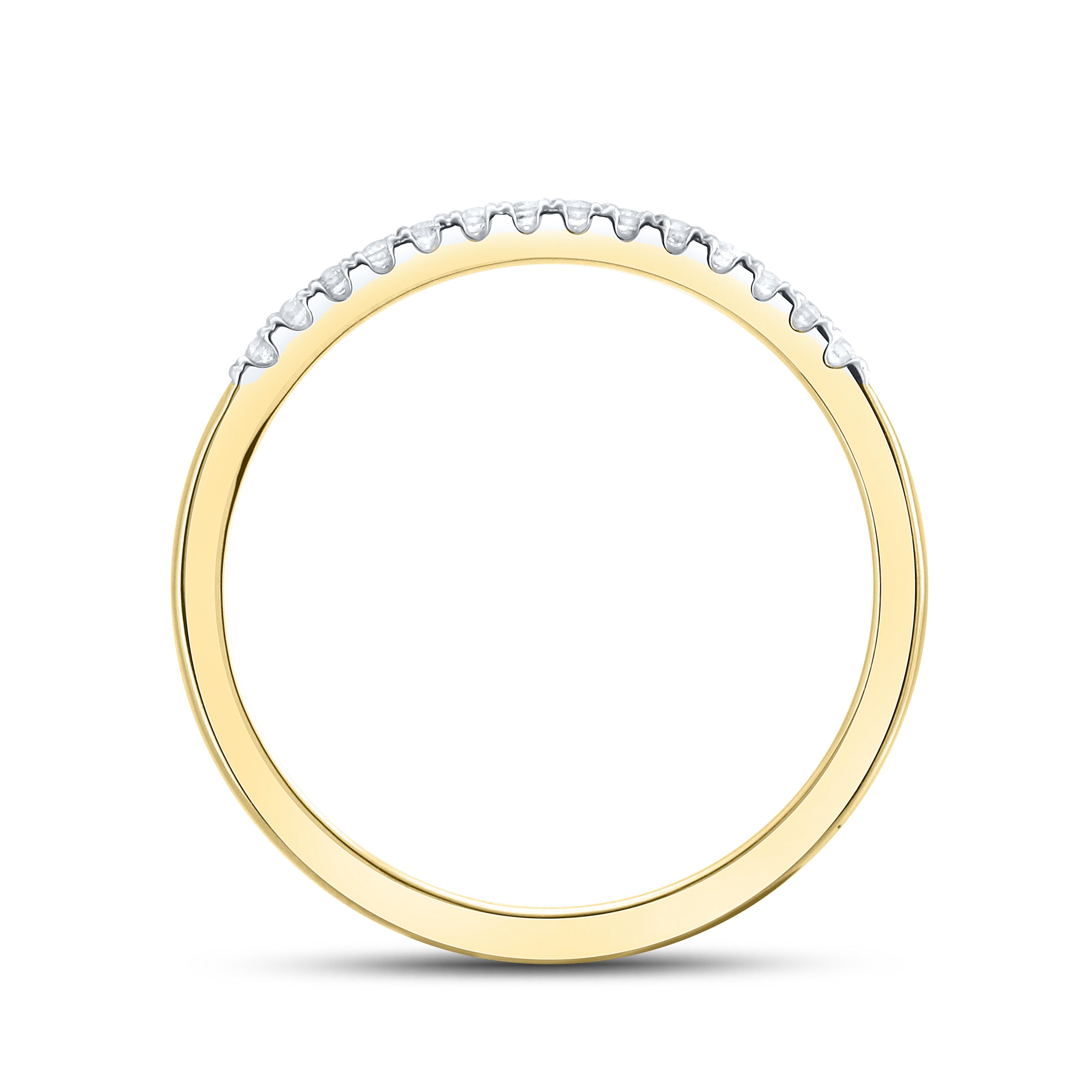14kt Yellow Gold 0.10 CTW Ladies Diamond Band