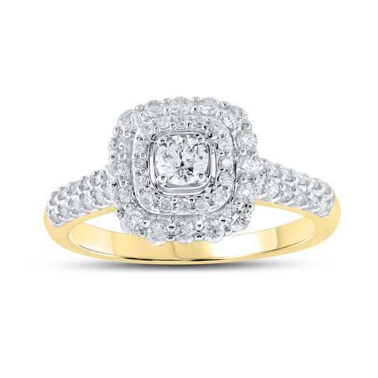 14kt Yellow Gold 0.78 CTW Natural Diamond Bridal Ring Set