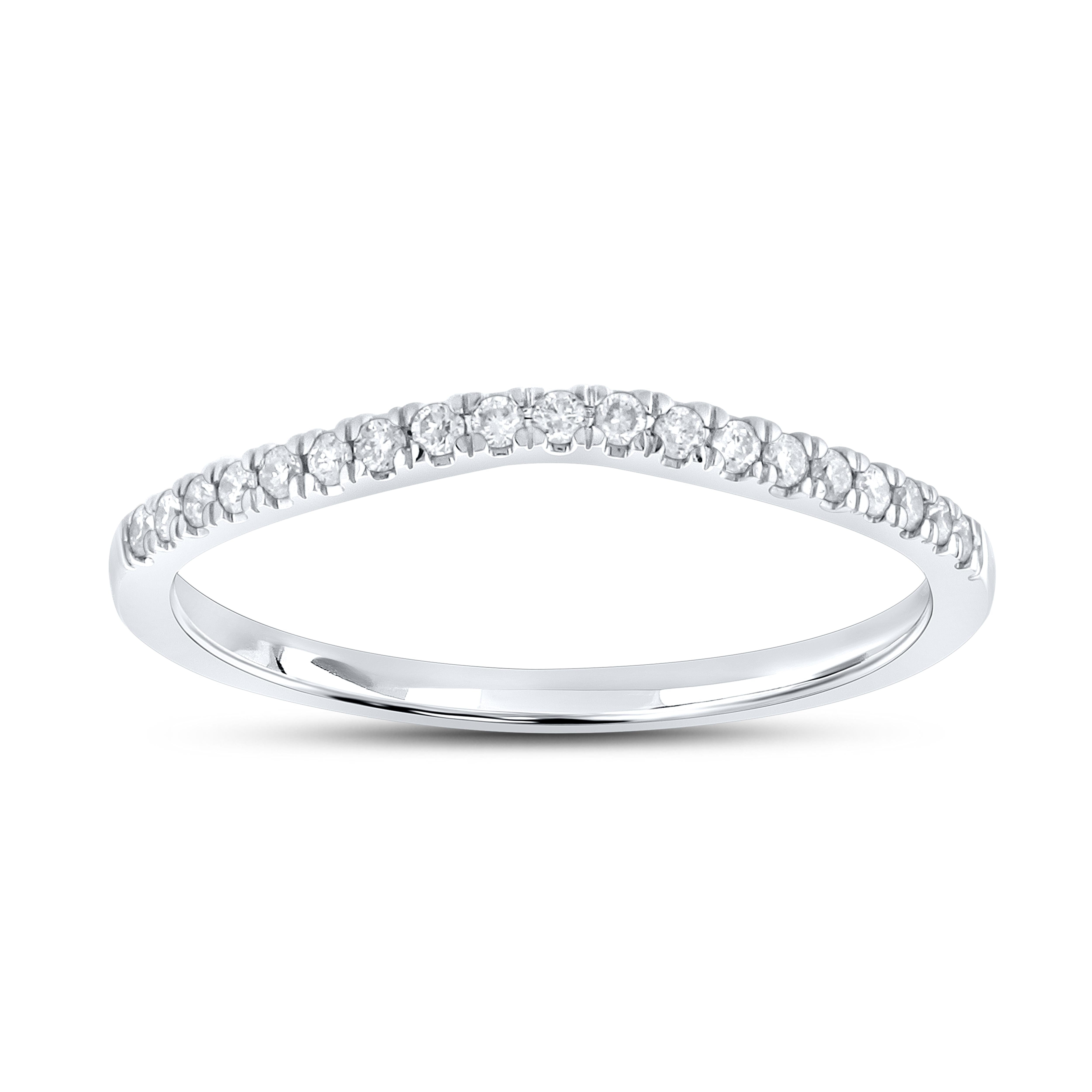 14kt White gold 0.14 CTW Ladies Diamond Band
