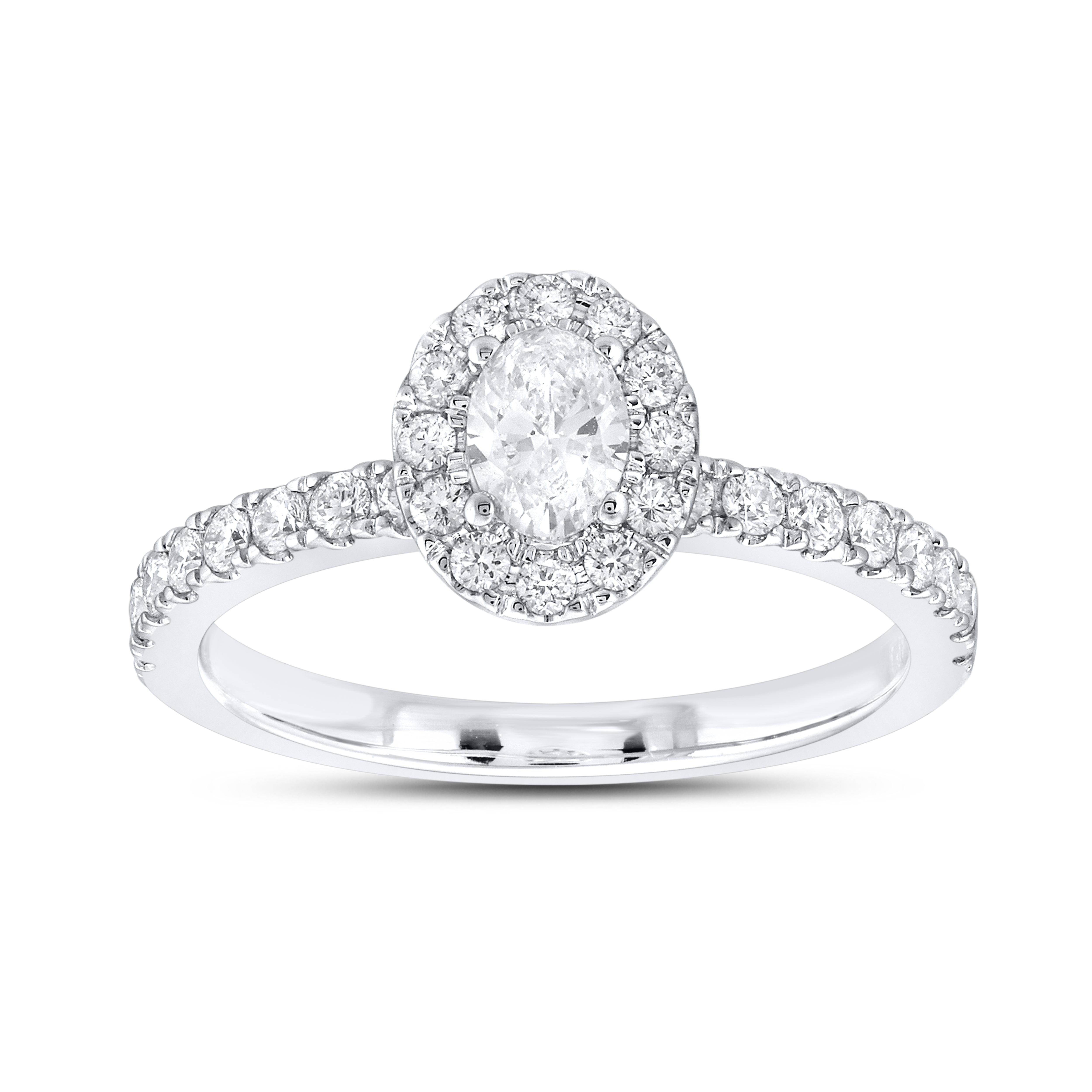 14kt WG 0.73 CTW Natural Diamond bridal ring