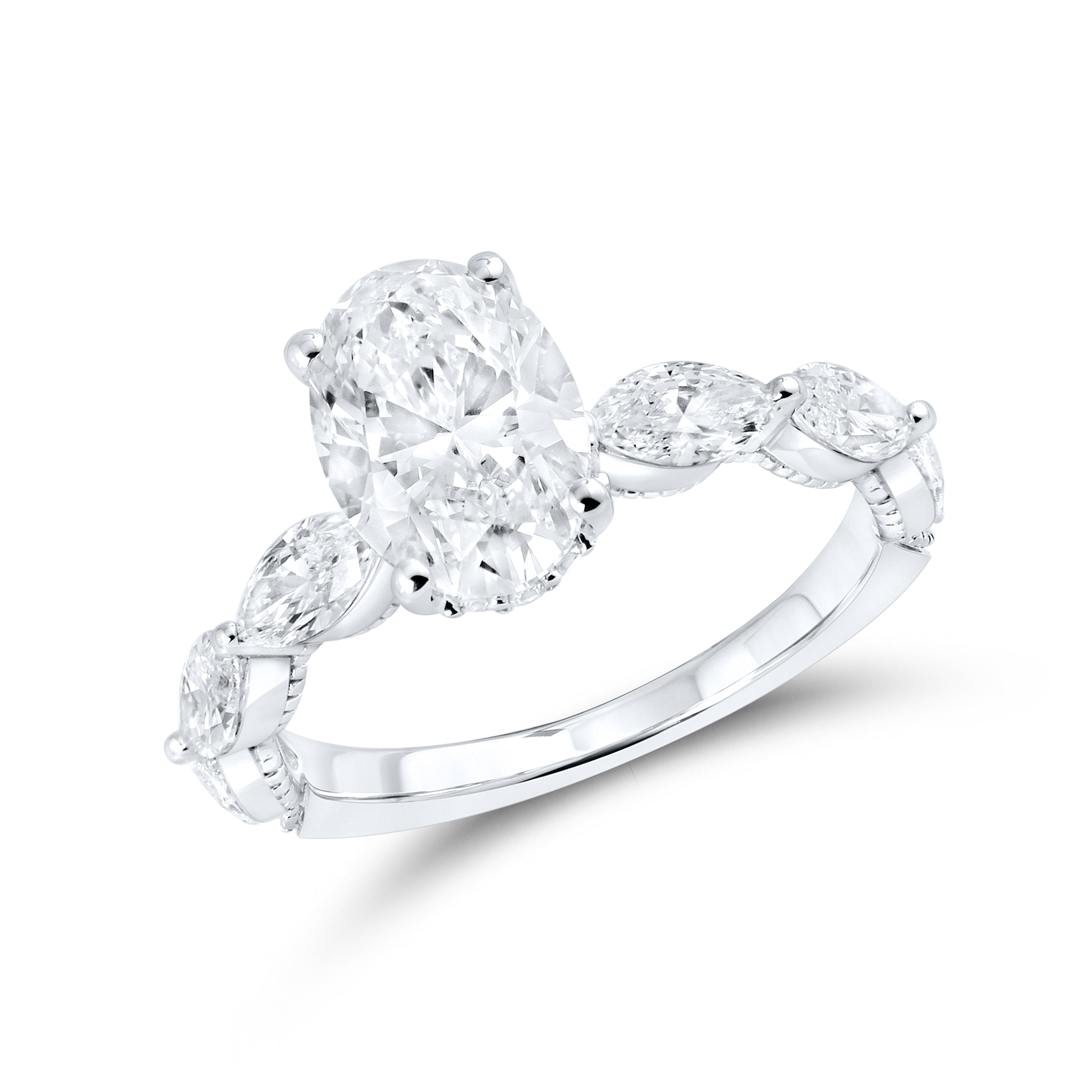 14kt White Gold 3.33ctw Lab Diamond Ring