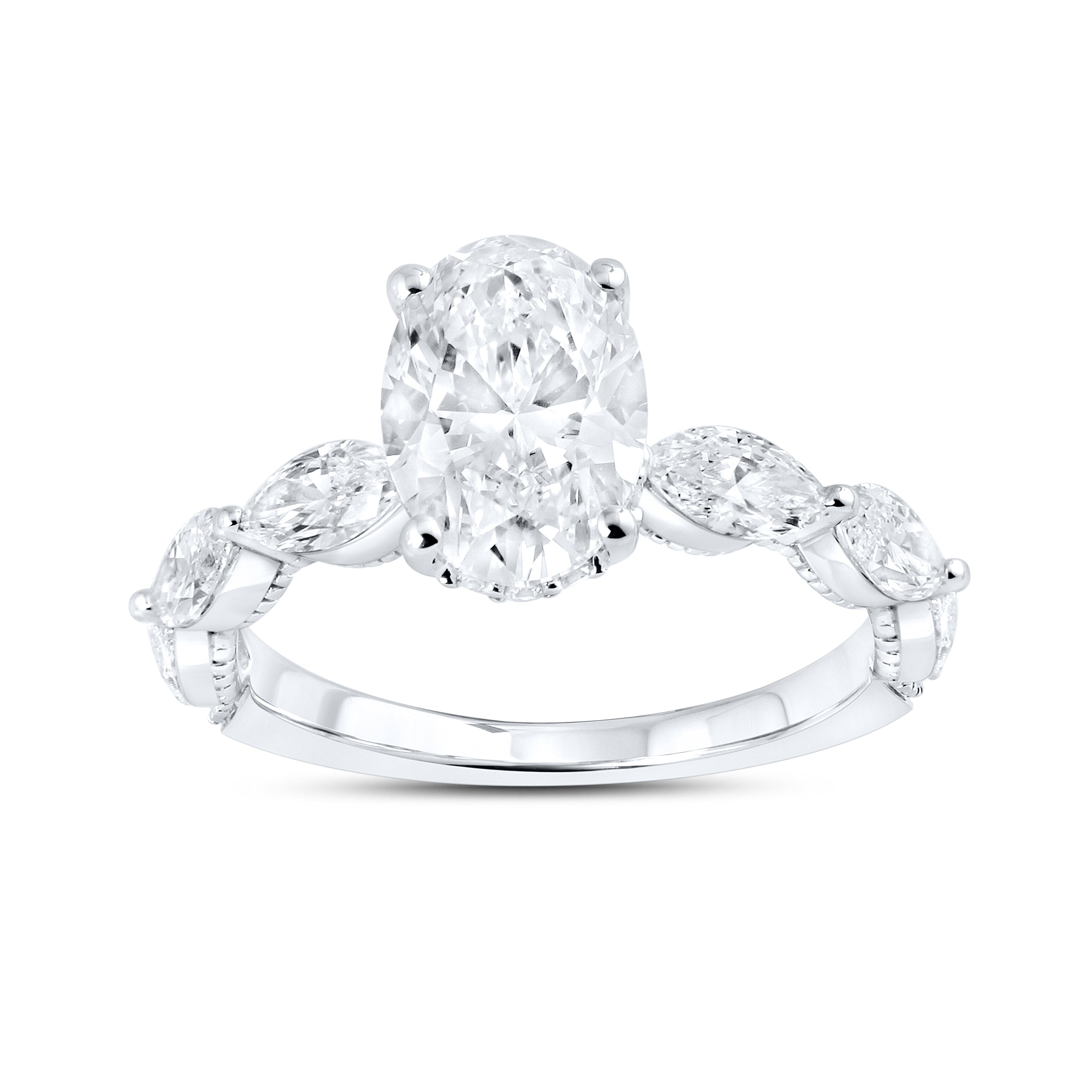 14kt White Gold 3.33ctw Lab Diamond Ring