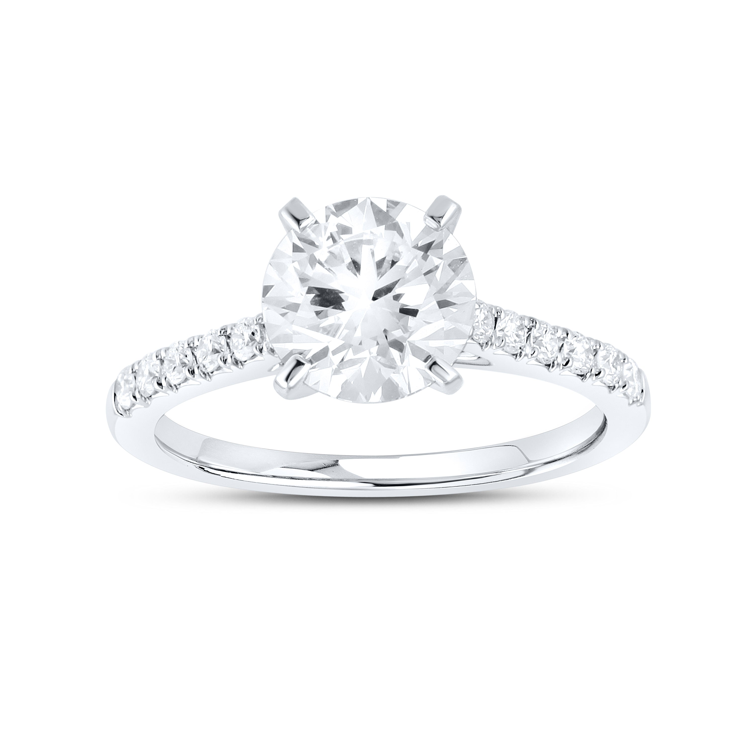 14KT WHITE GOLD 2.25 CTW LAB DIAMOND RING