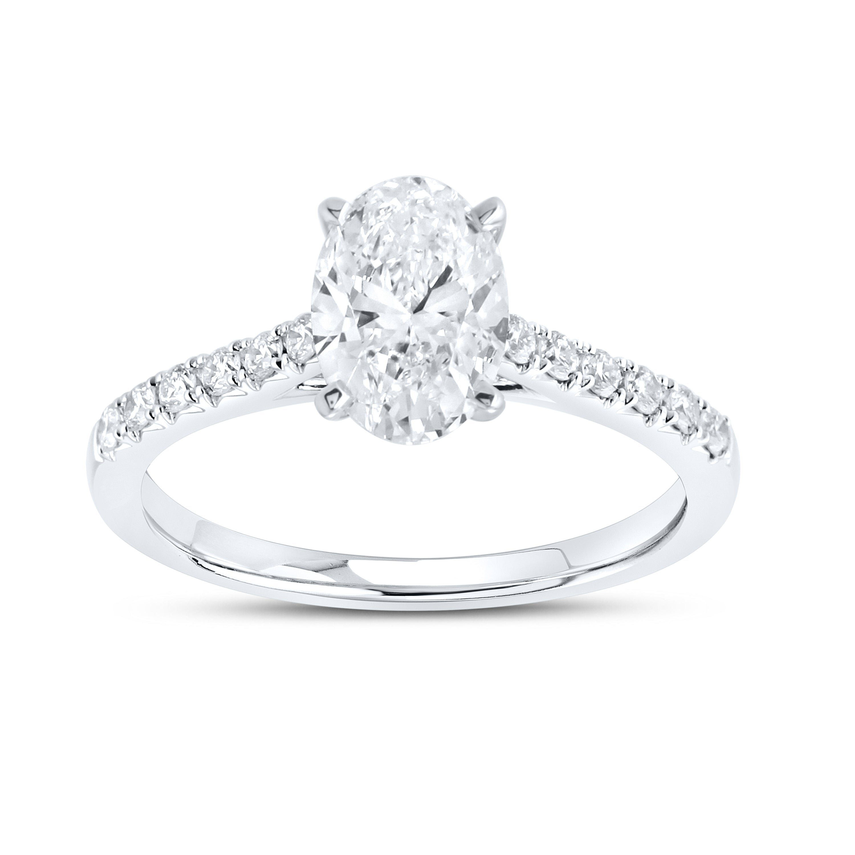 14KT WHITE GOLD 1.50 CTW LAB DIAMOND RING