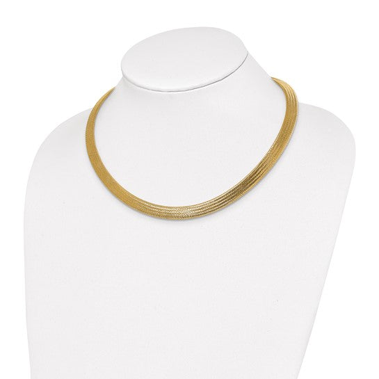 14kt Yellow Gold Polished Mesh Bracelet