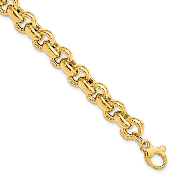 14KT Yellow Gold Polished Rolo Link Bracelet