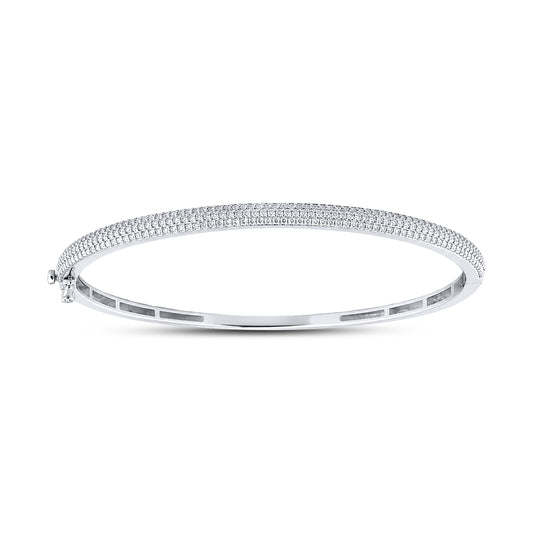 925 Sterling Silver 1.16 CTW Lab Diamond Bangle