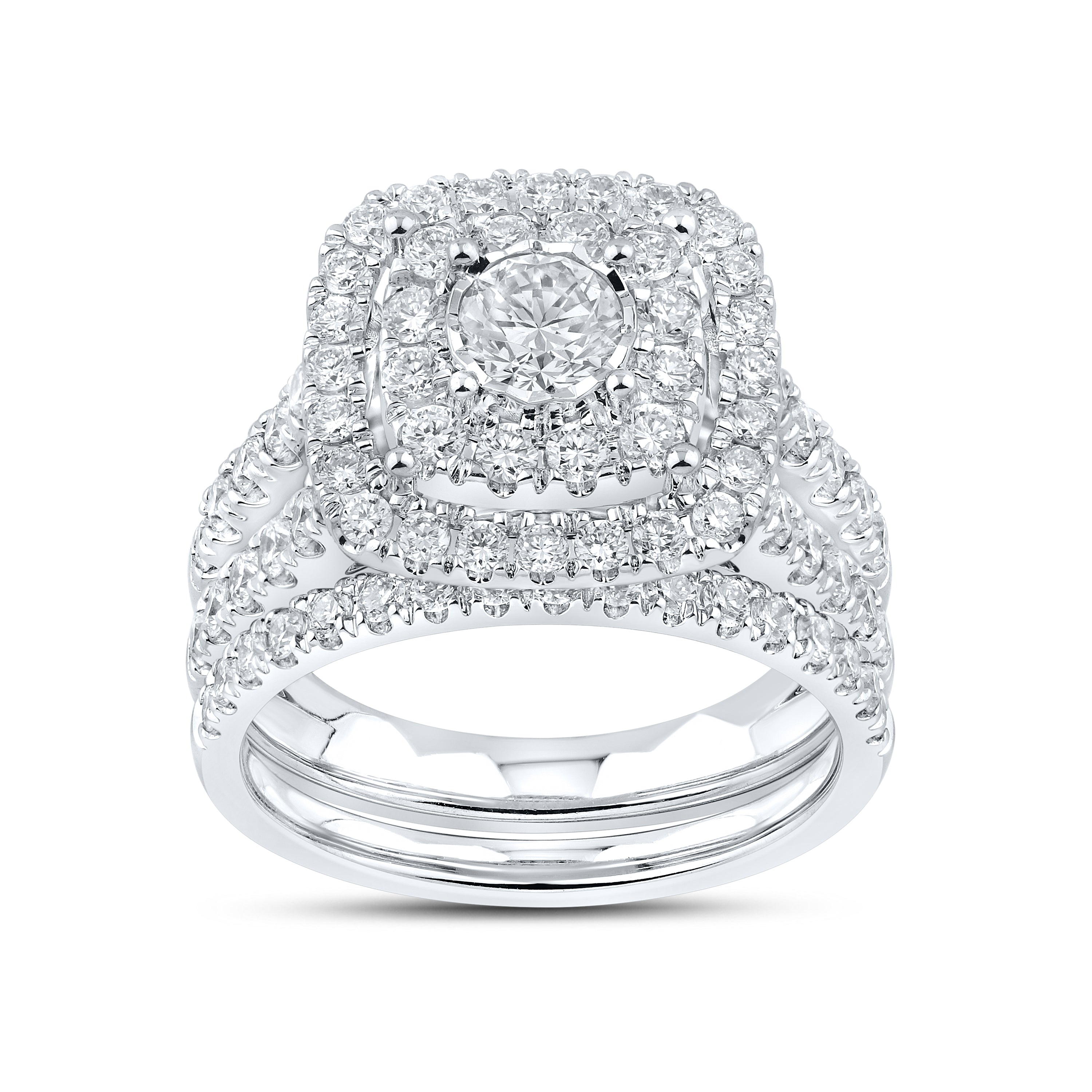 14KT WHITE GOLD 1.94 CTW LAB DIAMOND BRIDAL SET