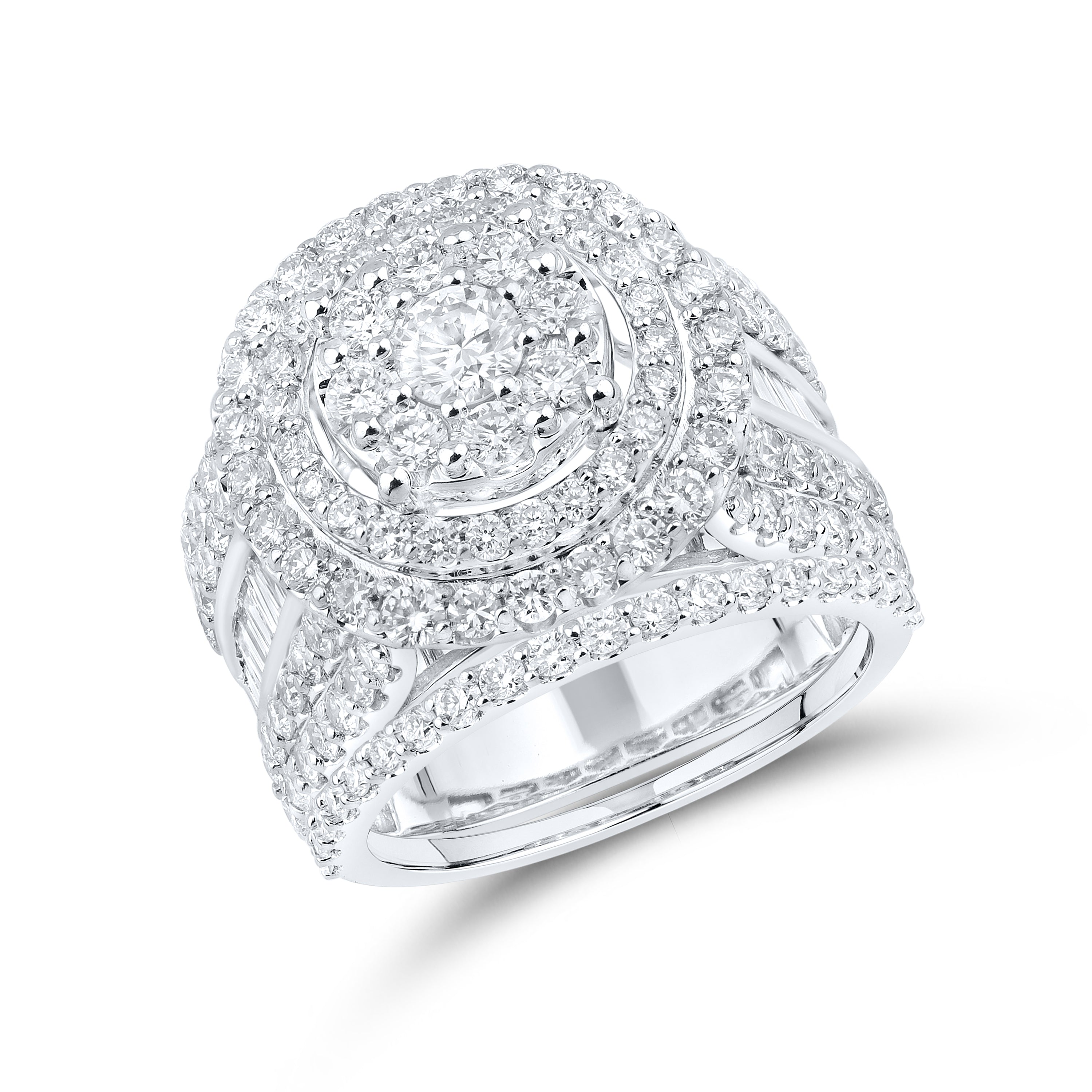 14KT WHITE GOLD 2.87 CTW LAB DIAMOND BRIDAL SET