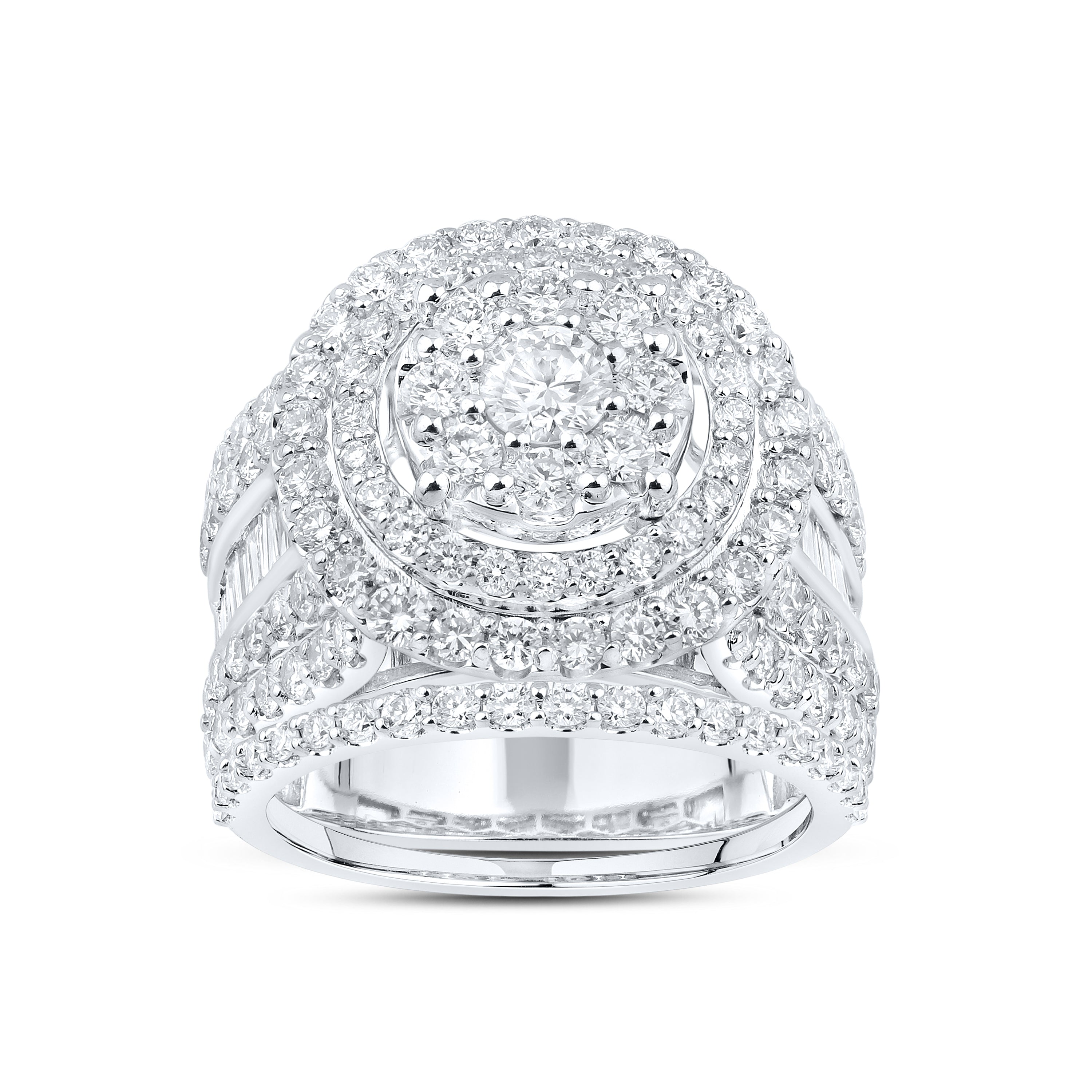 14KT WHITE GOLD 2.87 CTW LAB DIAMOND BRIDAL SET