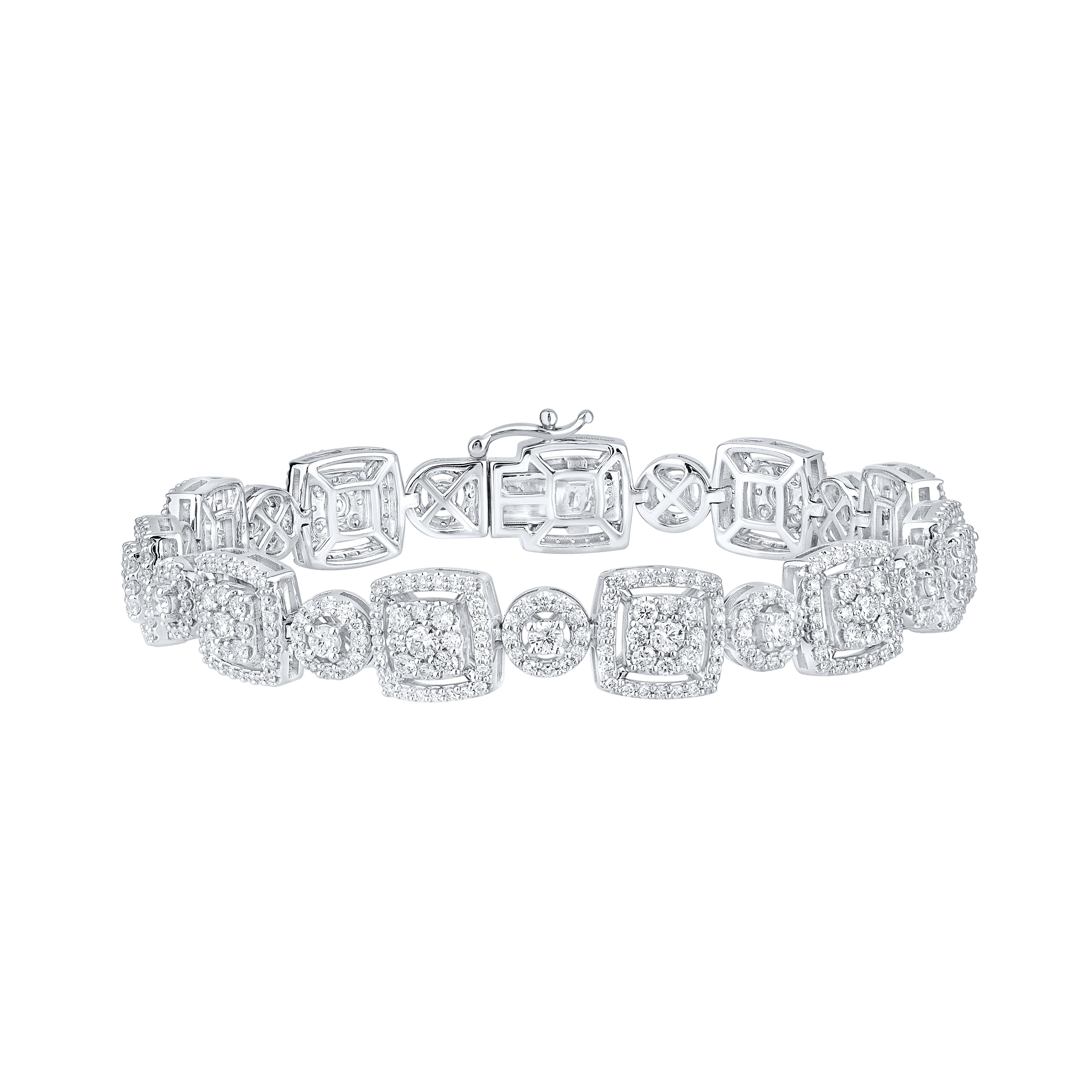 14KT WHITE GOLD 4.33 CTW CERTIFIED LAB DIAMOND BRACELET