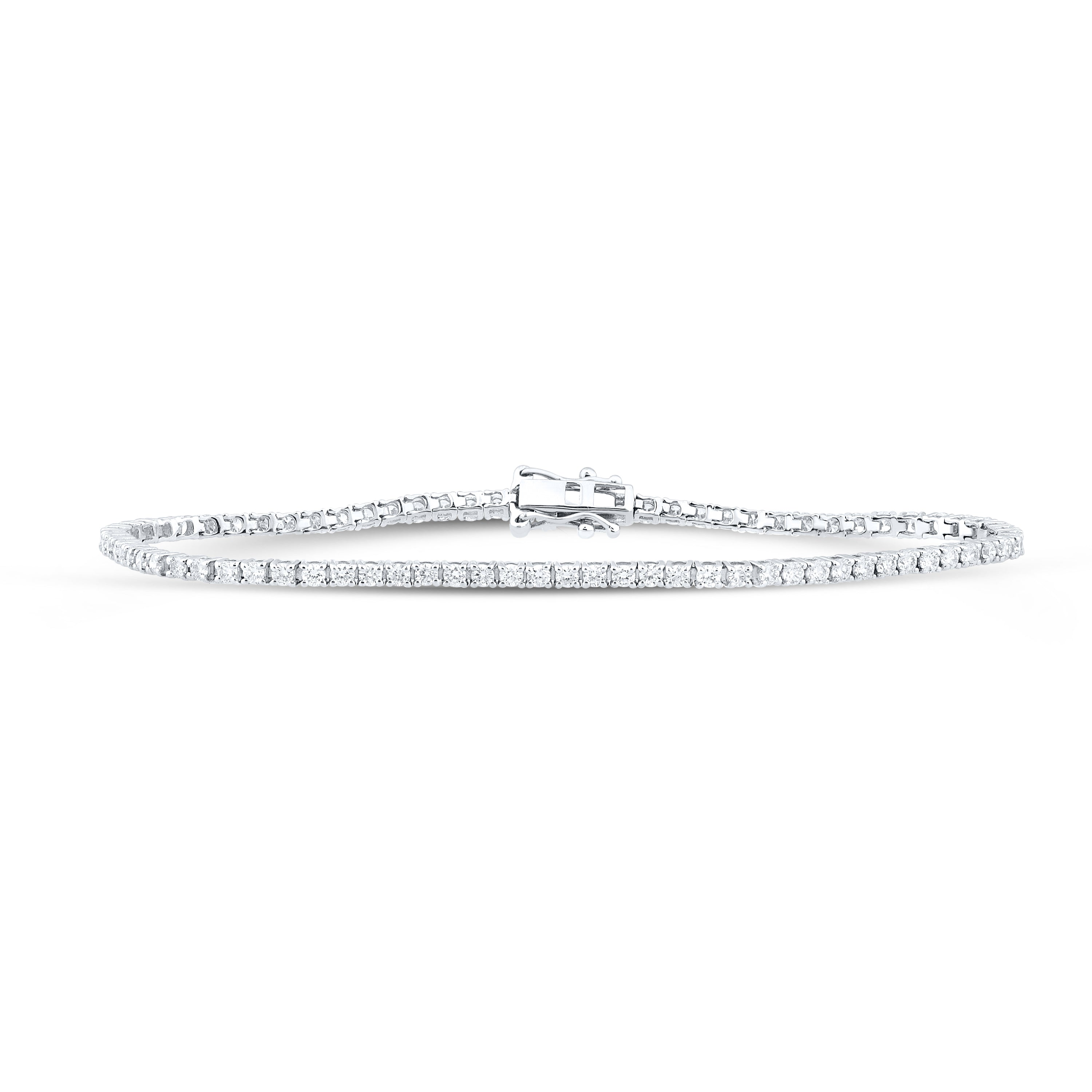 14KT White Gold 2.00 CTW Diamond Tennis Bracelet