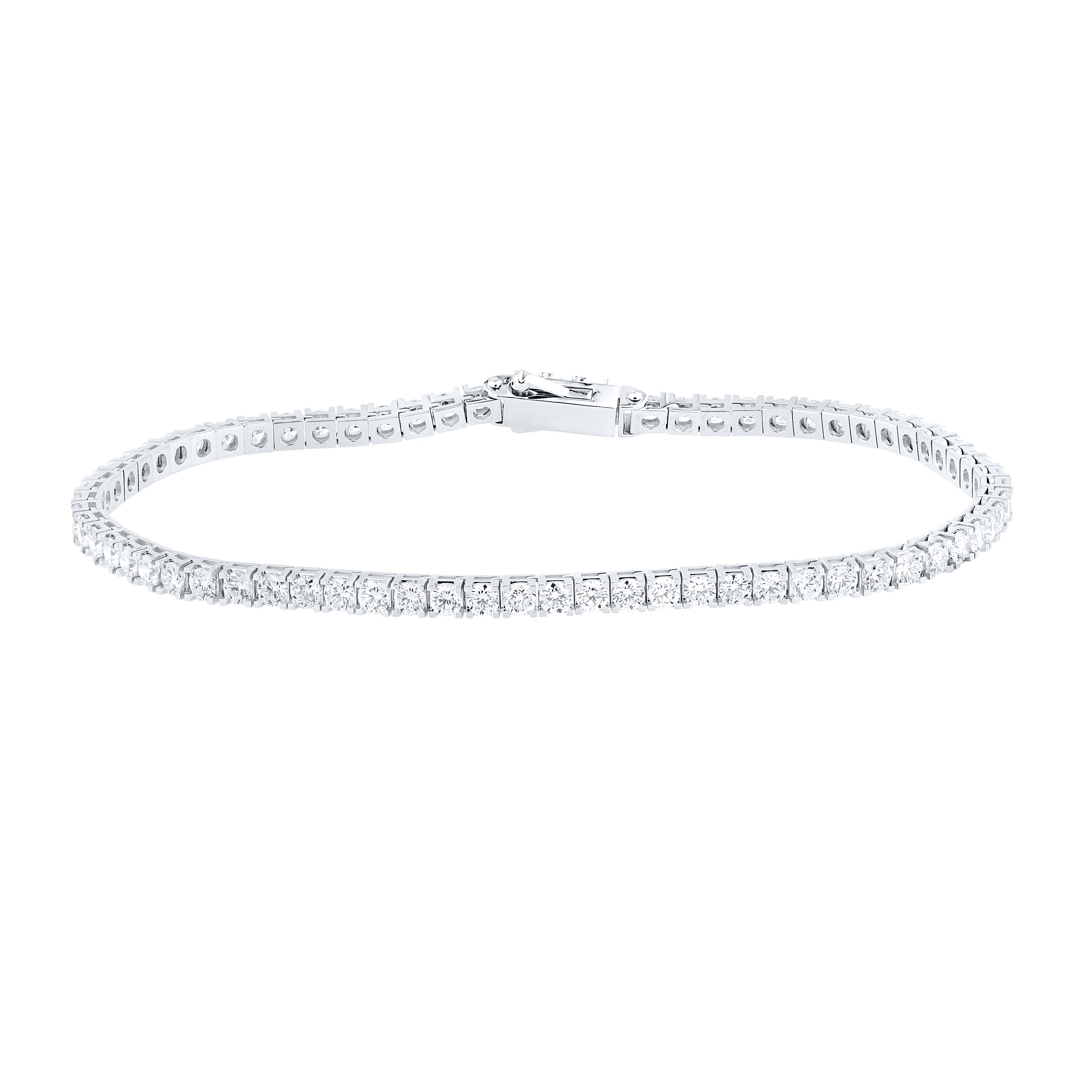 14kt white gold 7 CTW Lab Diamond Tennis Bracelet