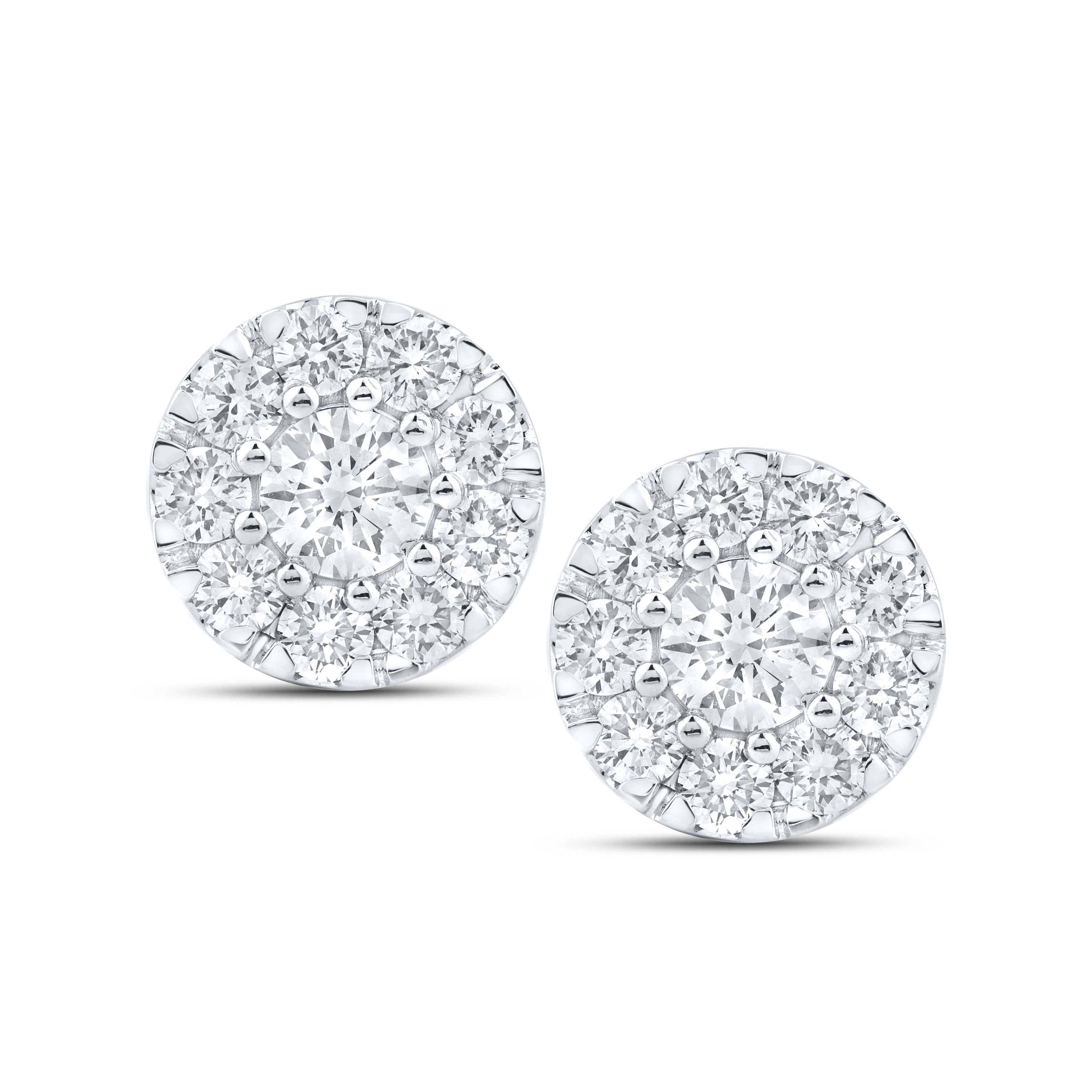 14kt White Gold 1.47 CTW Lab Diamond  Earrings