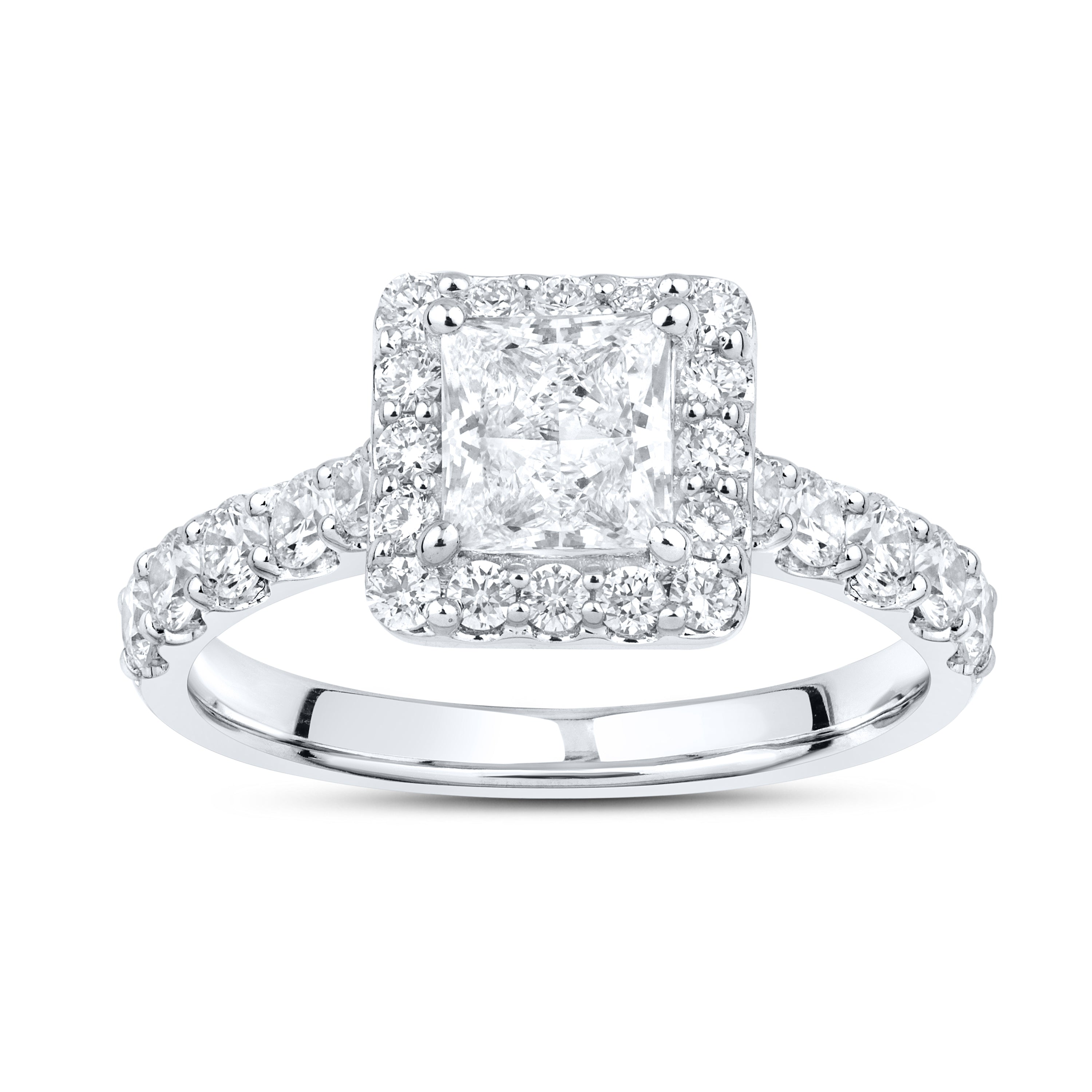 14kt White Gold 1.90 CTW Lab Diamond Engagement Ring