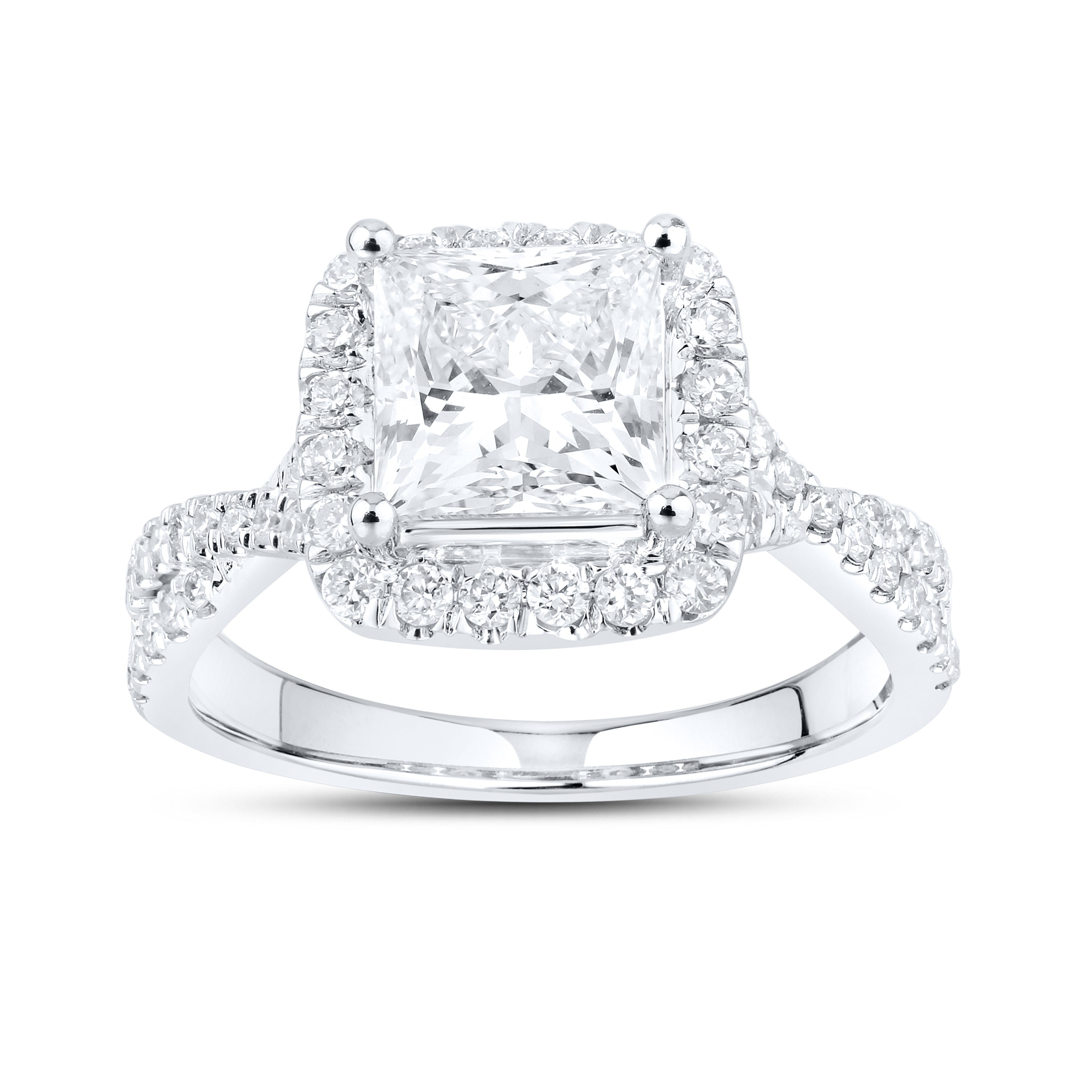 14kt White Gold 2.60 CTW Lab Diamond Engagement Ring