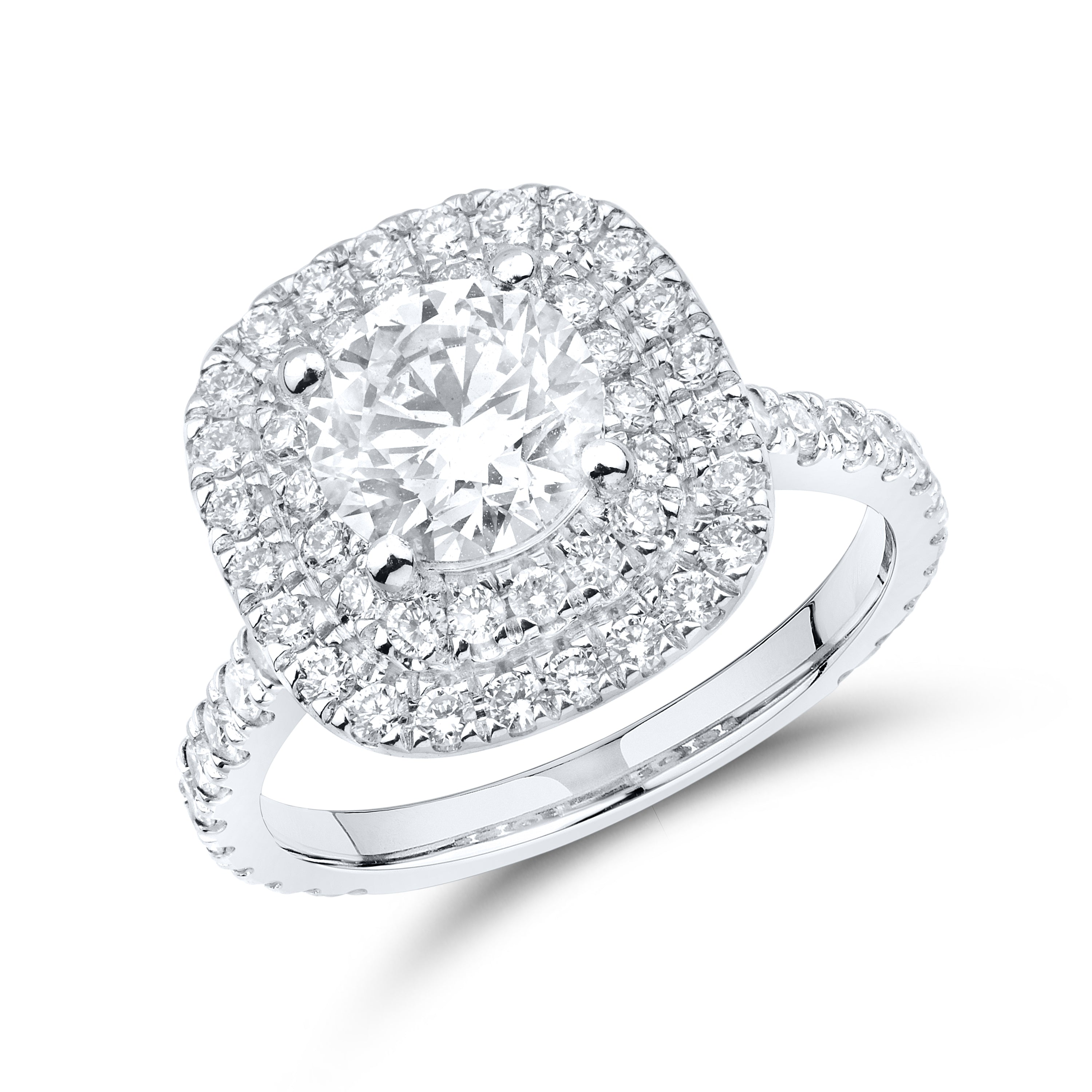 14kt White Gold 2.64 CTW Lab Diamond Bridal Ring