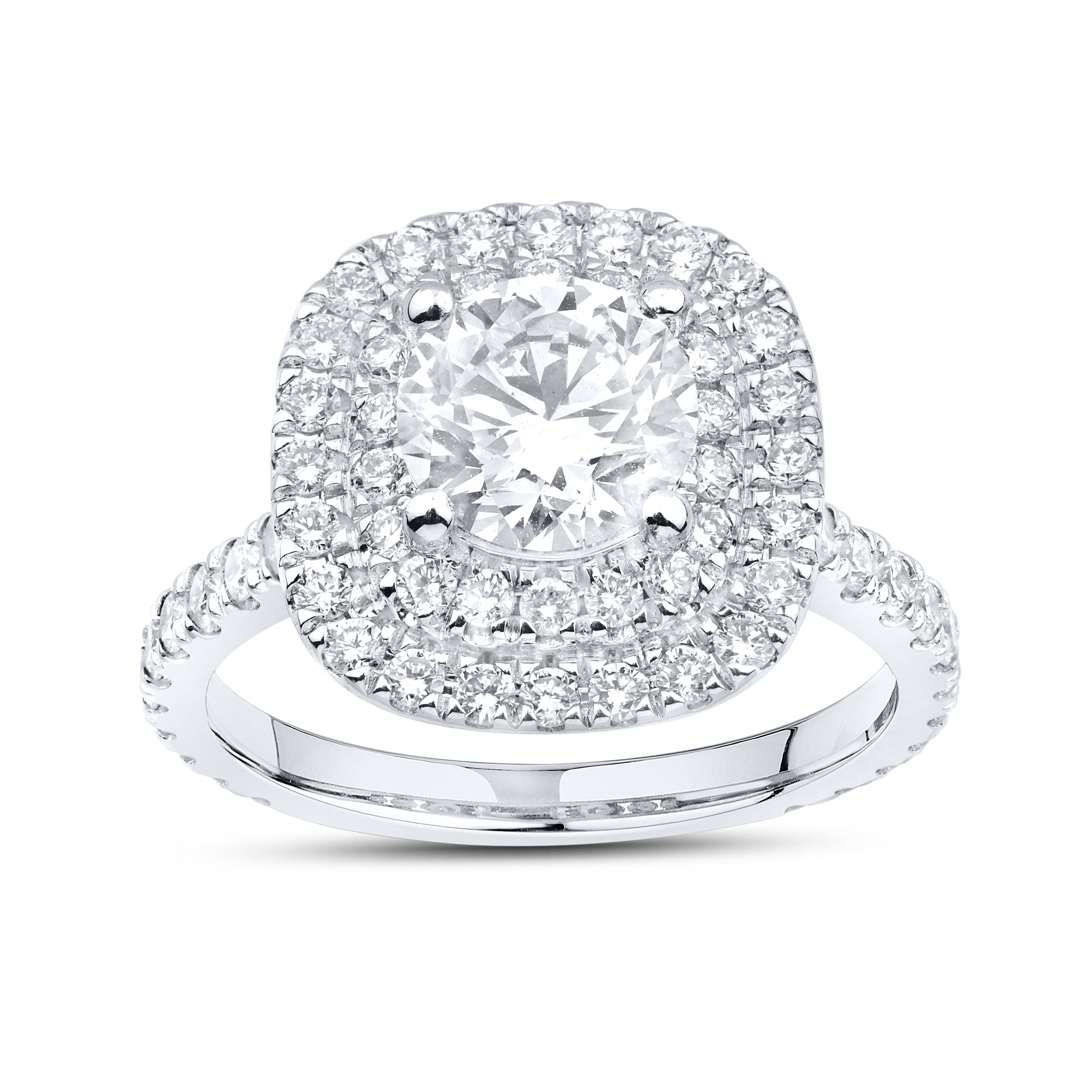 14kt White Gold 2.64 CTW Lab Diamond Bridal Ring