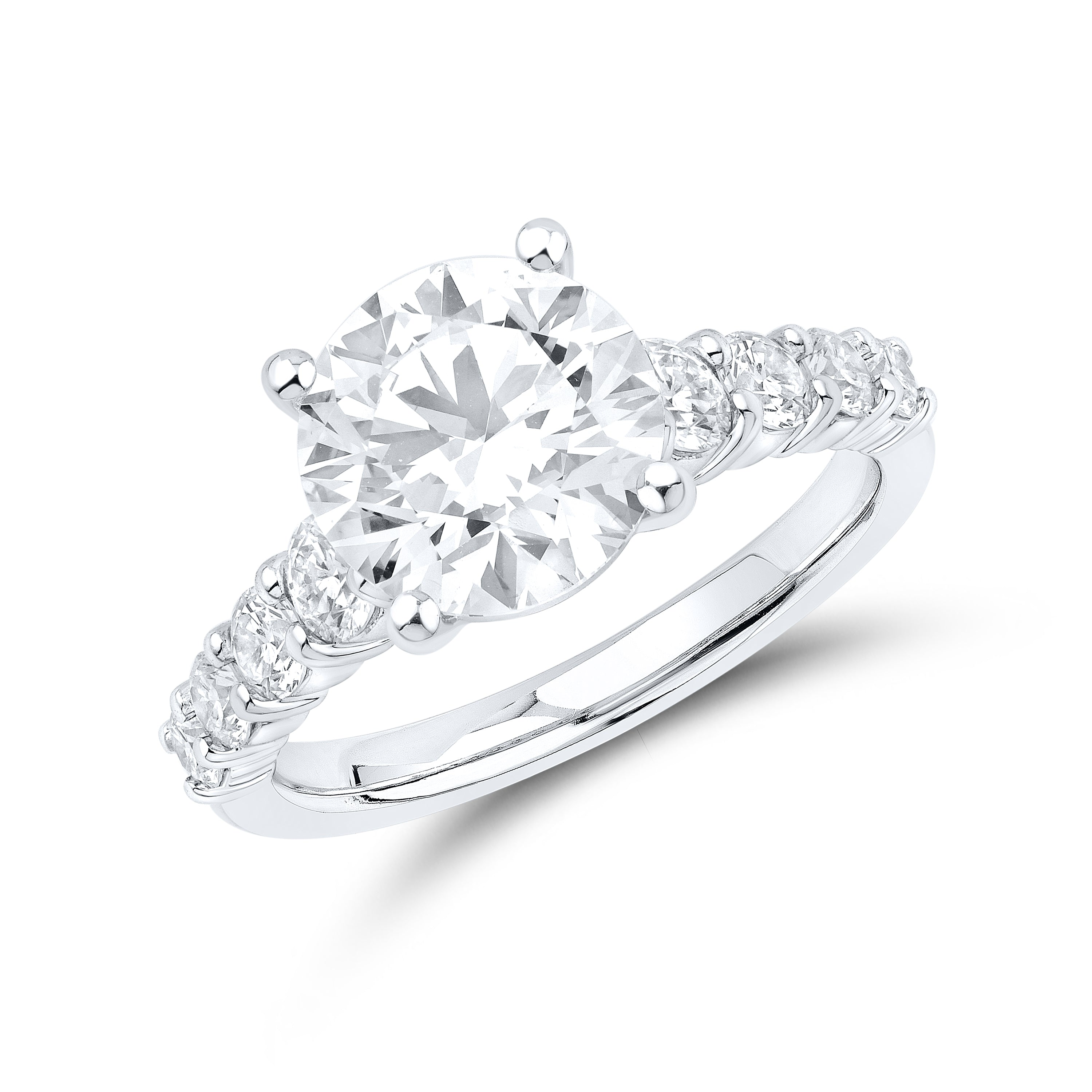 14kt White Gold 3.75 CTW Lab Diamond Engagement Ring
