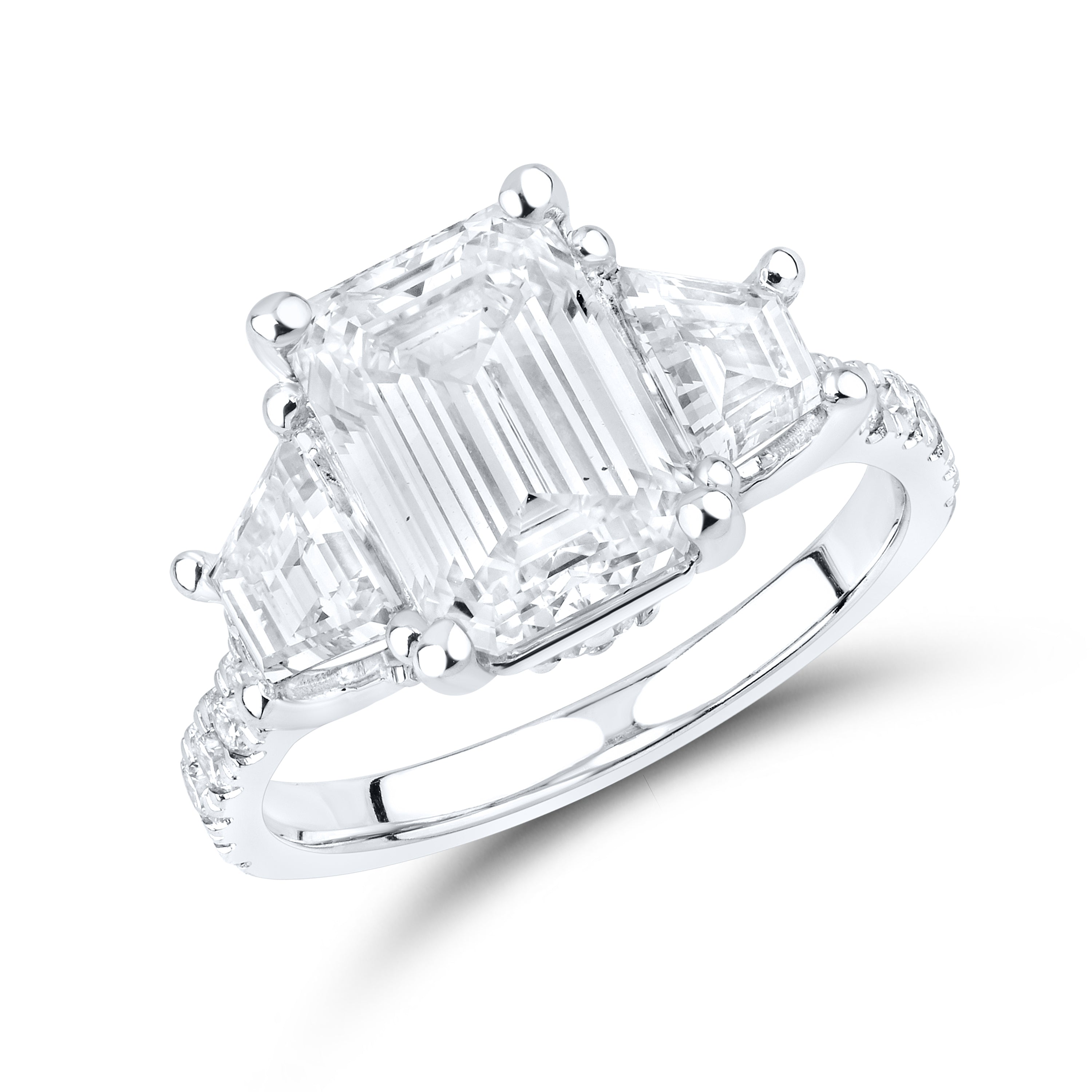 14kt White Gold 4.54 CTW Lab Diamond Engagement Ring