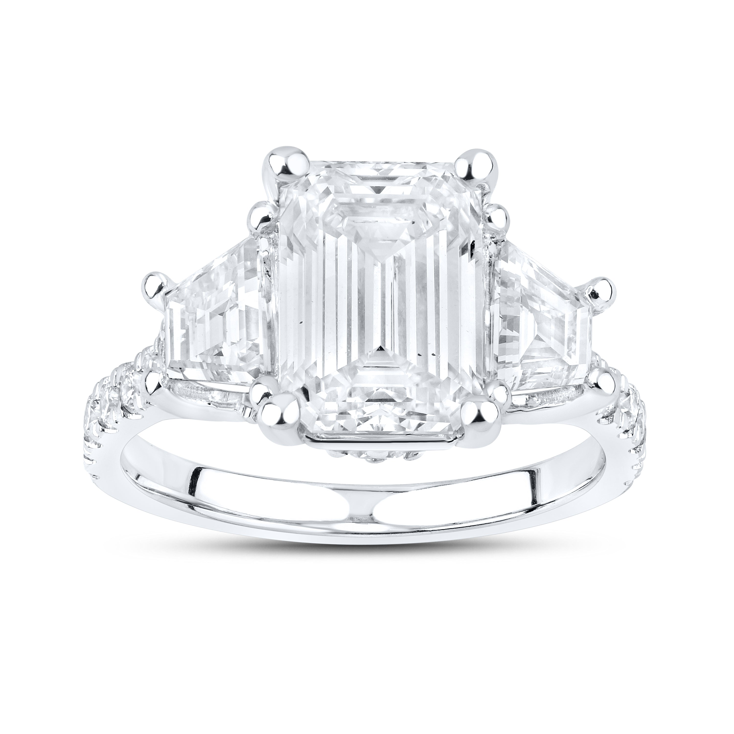 14kt White Gold 4.54 CTW Lab Diamond Engagement Ring