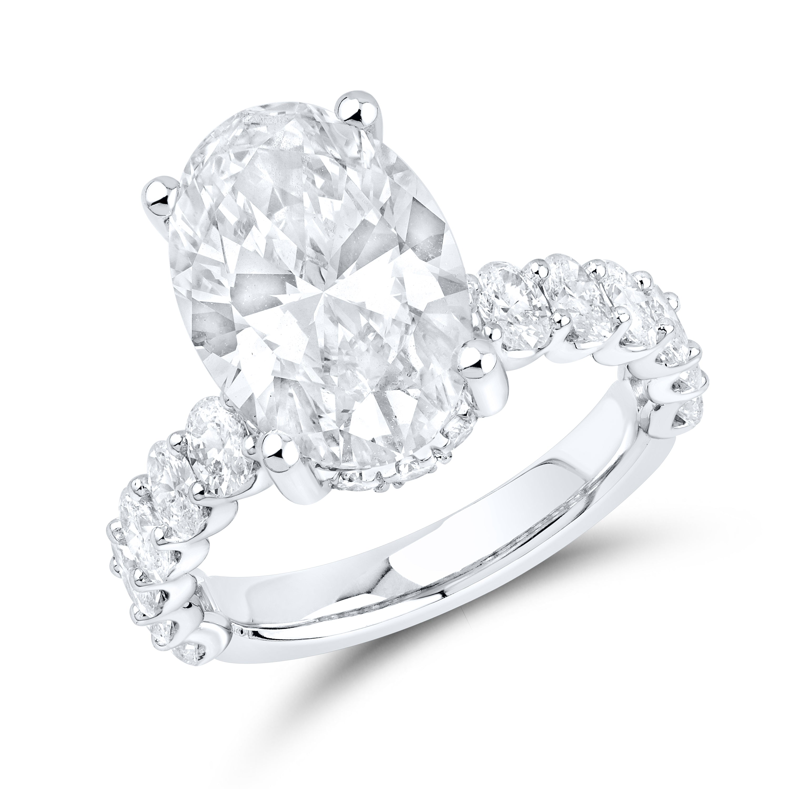 14kt White Gold 4.26 CTW Lab Diamond Engagement Ring