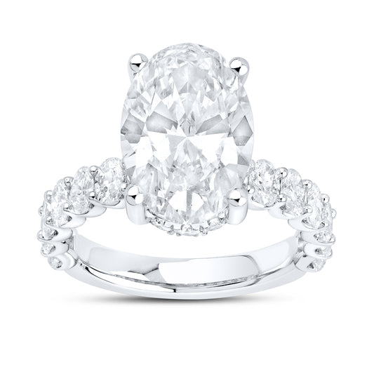 14kt White Gold 4.26 CTW Lab Diamond Engagement Ring
