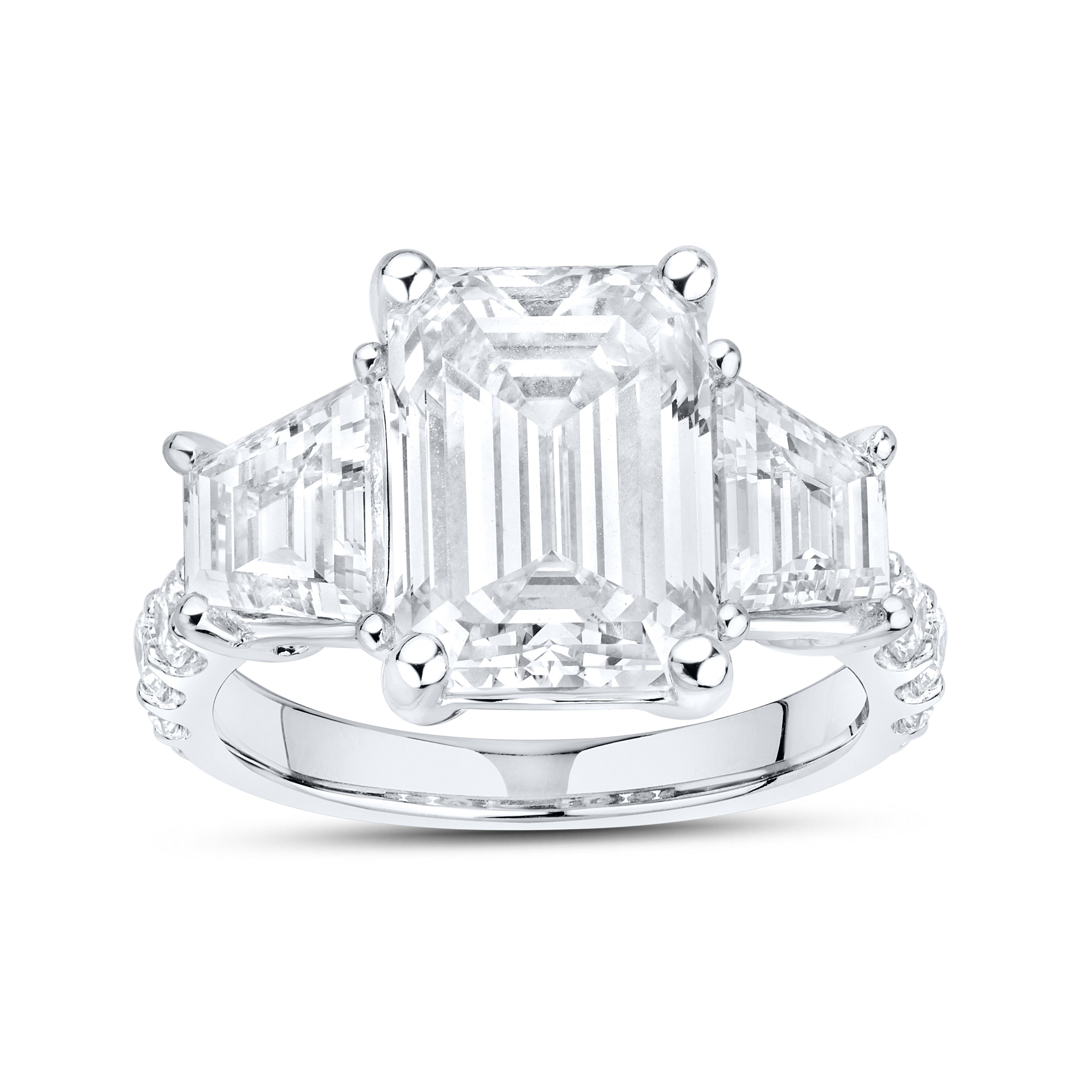 14kt White Gold 6.39 CTW Lab Diamond Engagement Ring