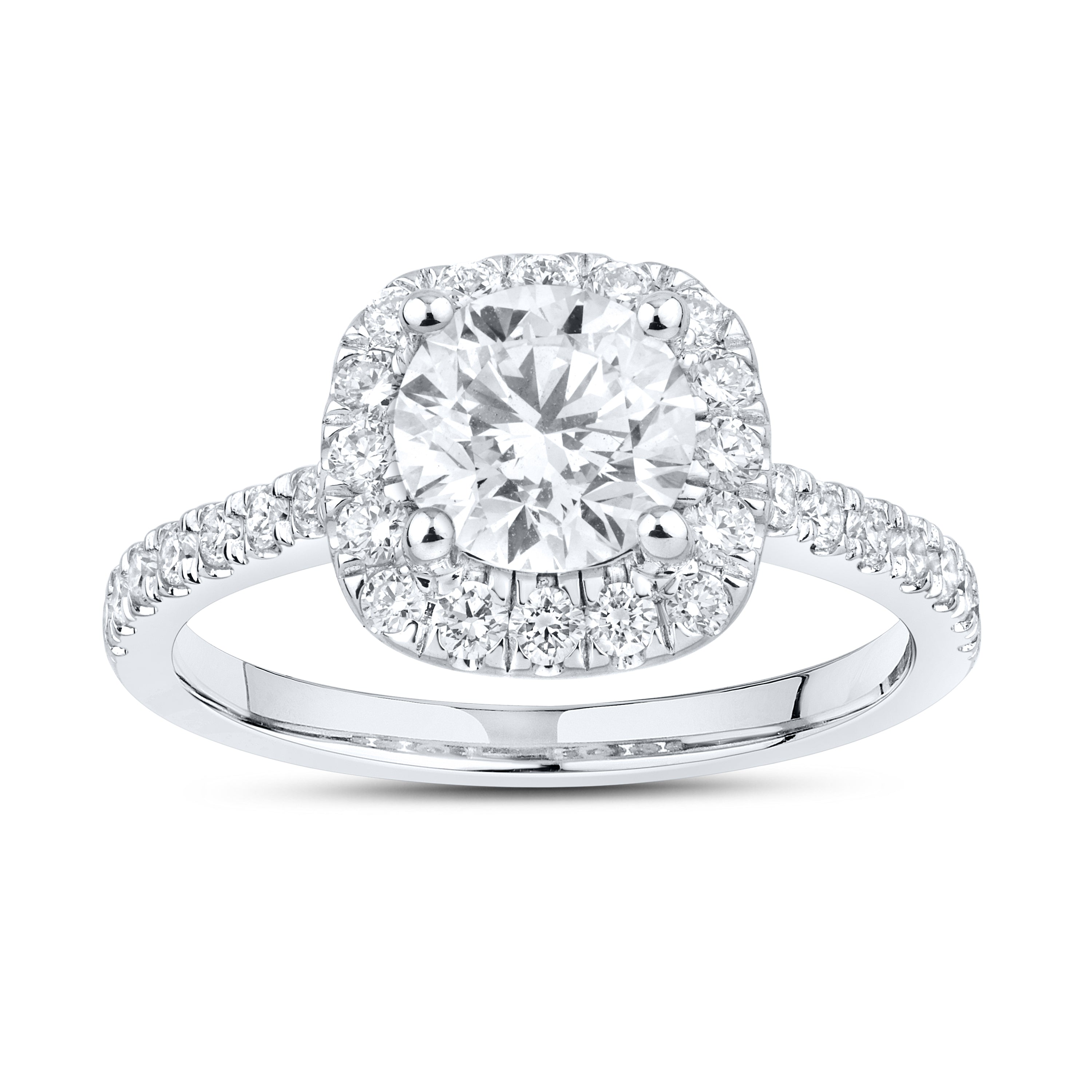 14kt White Gold 1.80 CTW Lab Diamond Engagement Ring