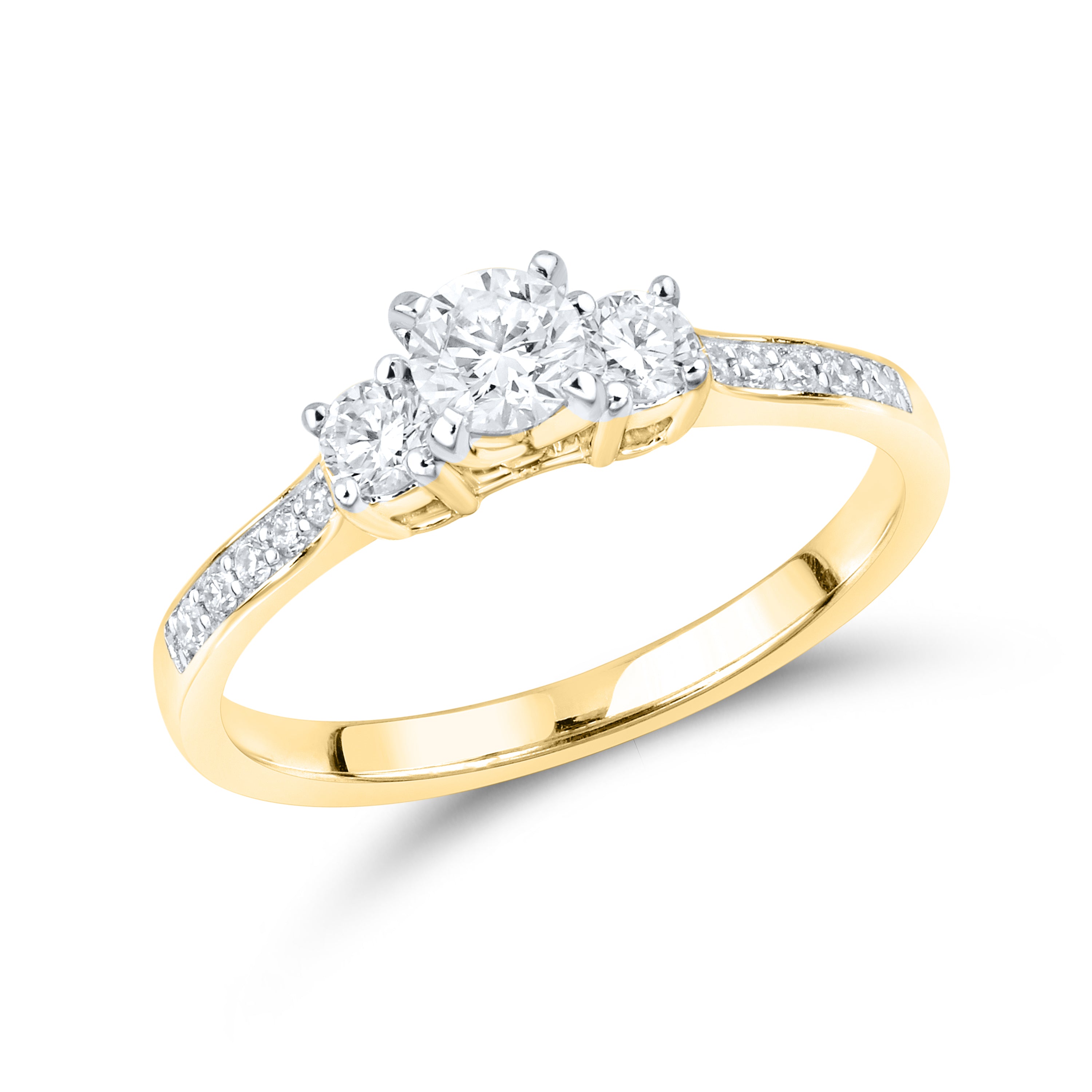 14kt Yellow Gold 0.56 CTW Lab Diamond Engagement Ring